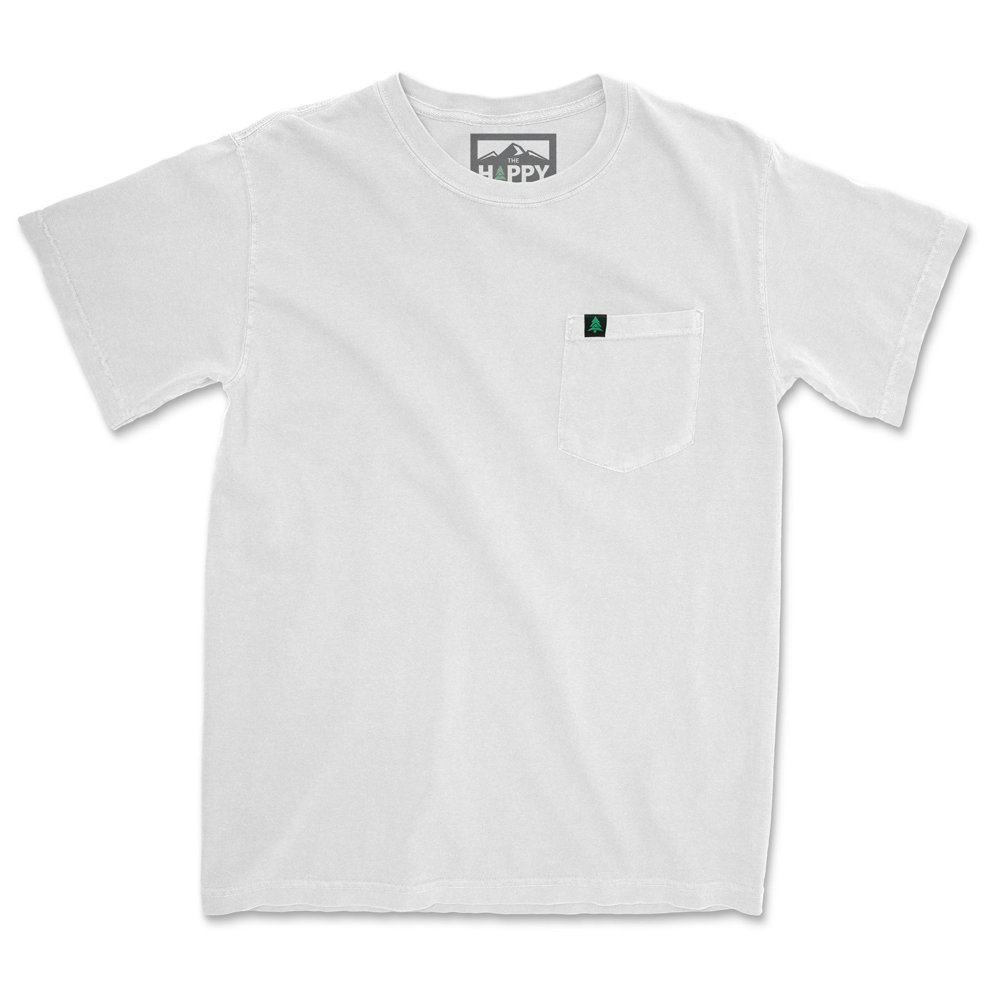 Seeker Of Summits | Black & White | Pigment-Dyed Pocket Tee