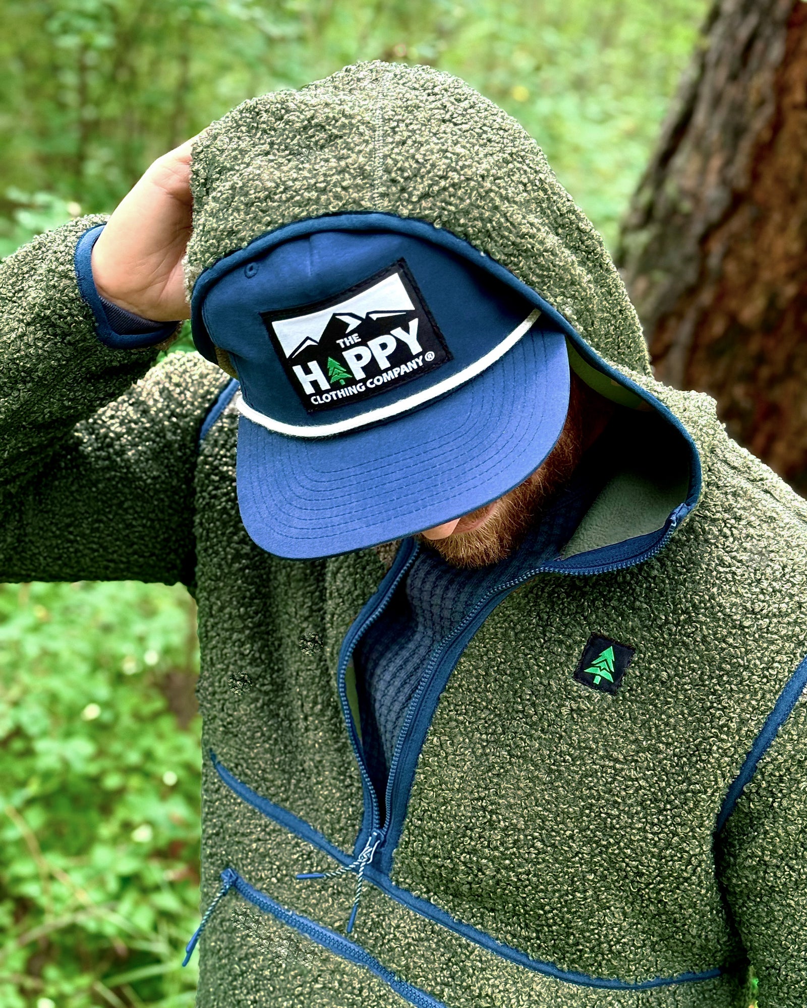 Summit Seeker Sherpa Hoodie w / Mountain Tree