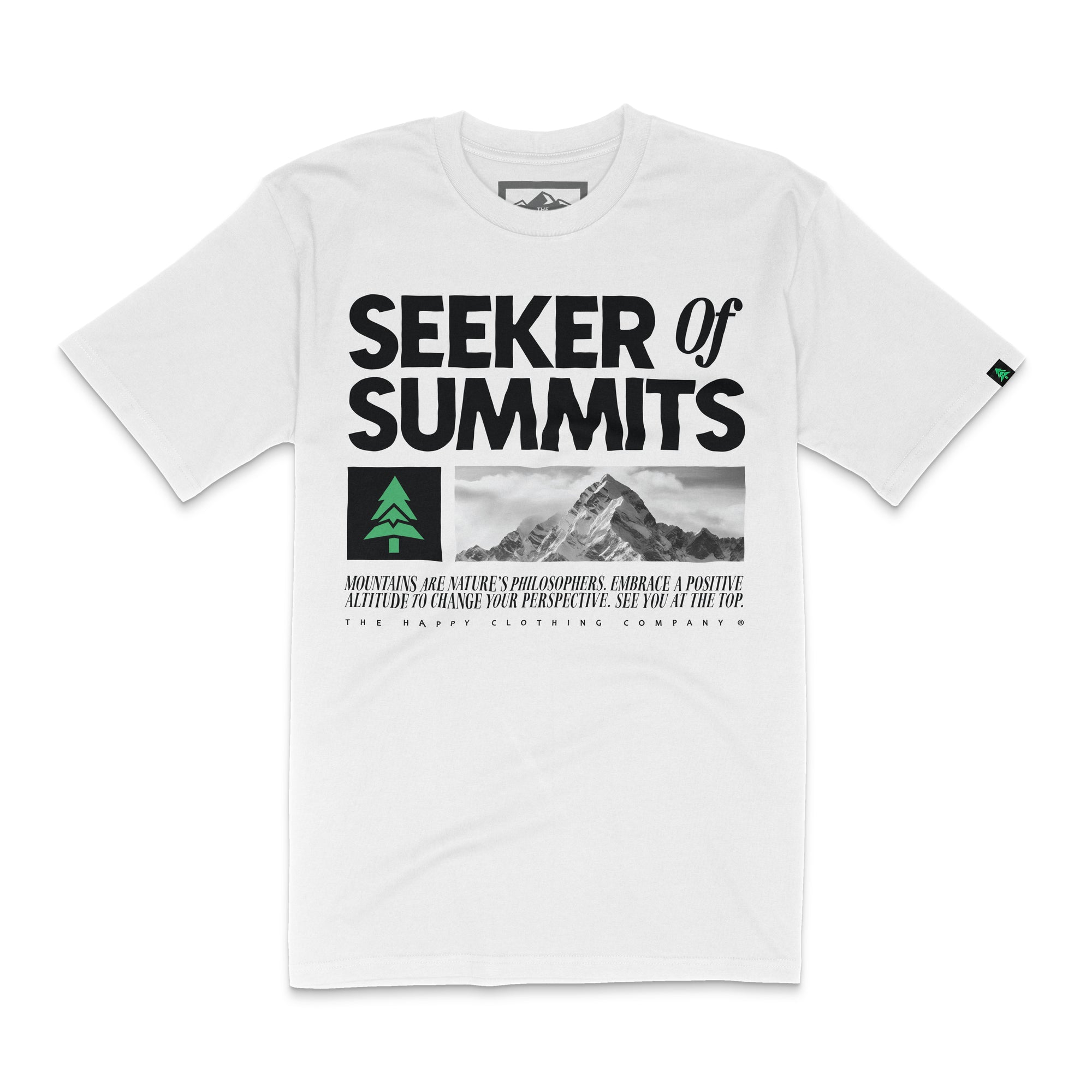 Seeker Of Summits Black & White 'Lifestyle Tee' | Premium Heavyweight |