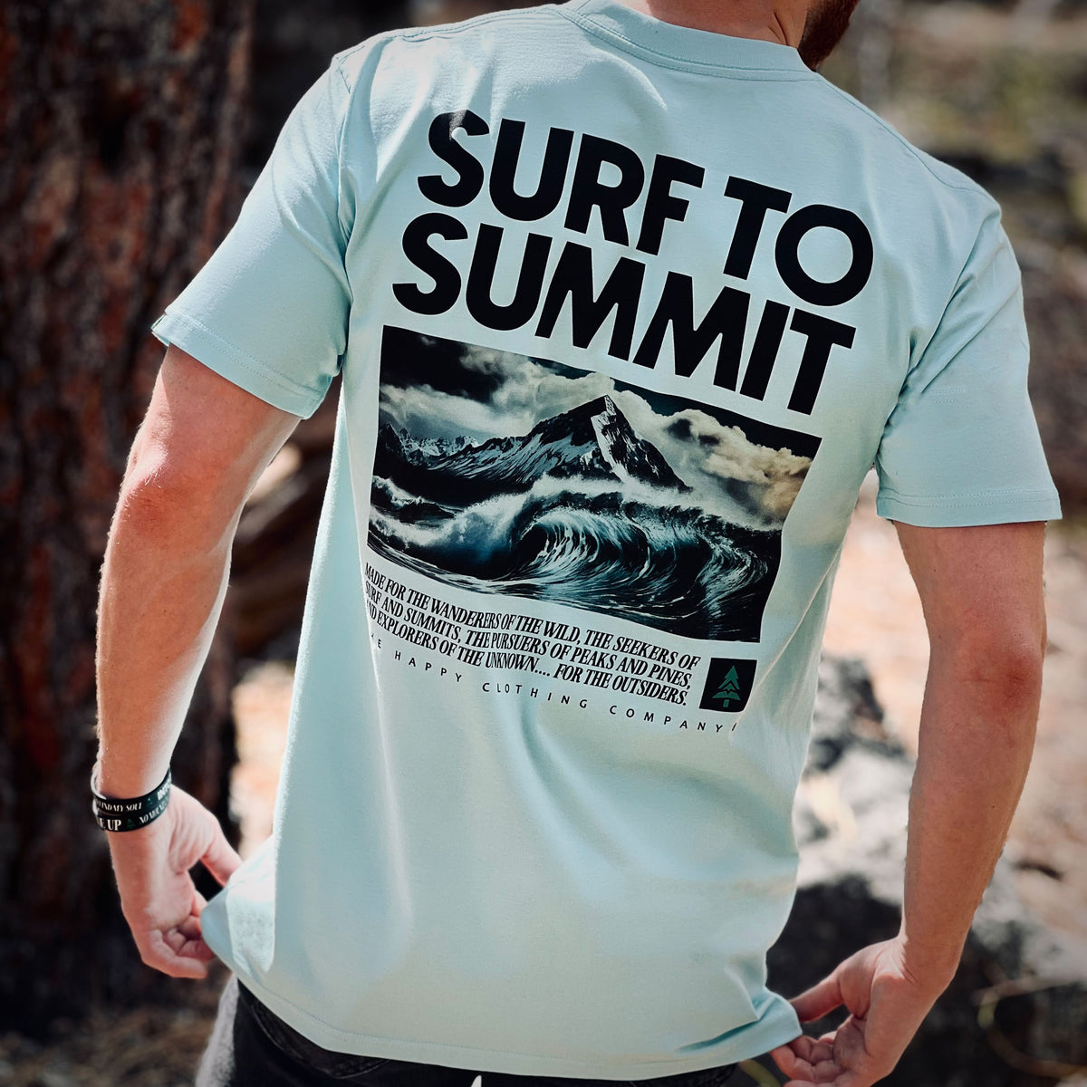 Surf To Summit Back Print &#39;Lifestyle Tee&#39; | Premium Heavyweight |