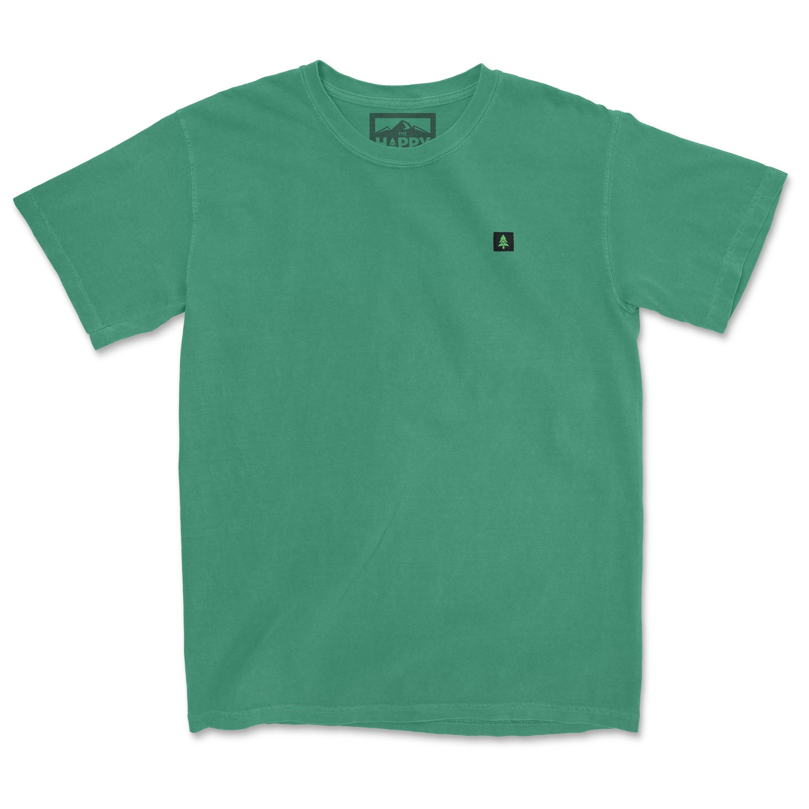 Mountain-Tree Label Heavyweight Pigment-Dyed Tee - The Happy Clothing Company