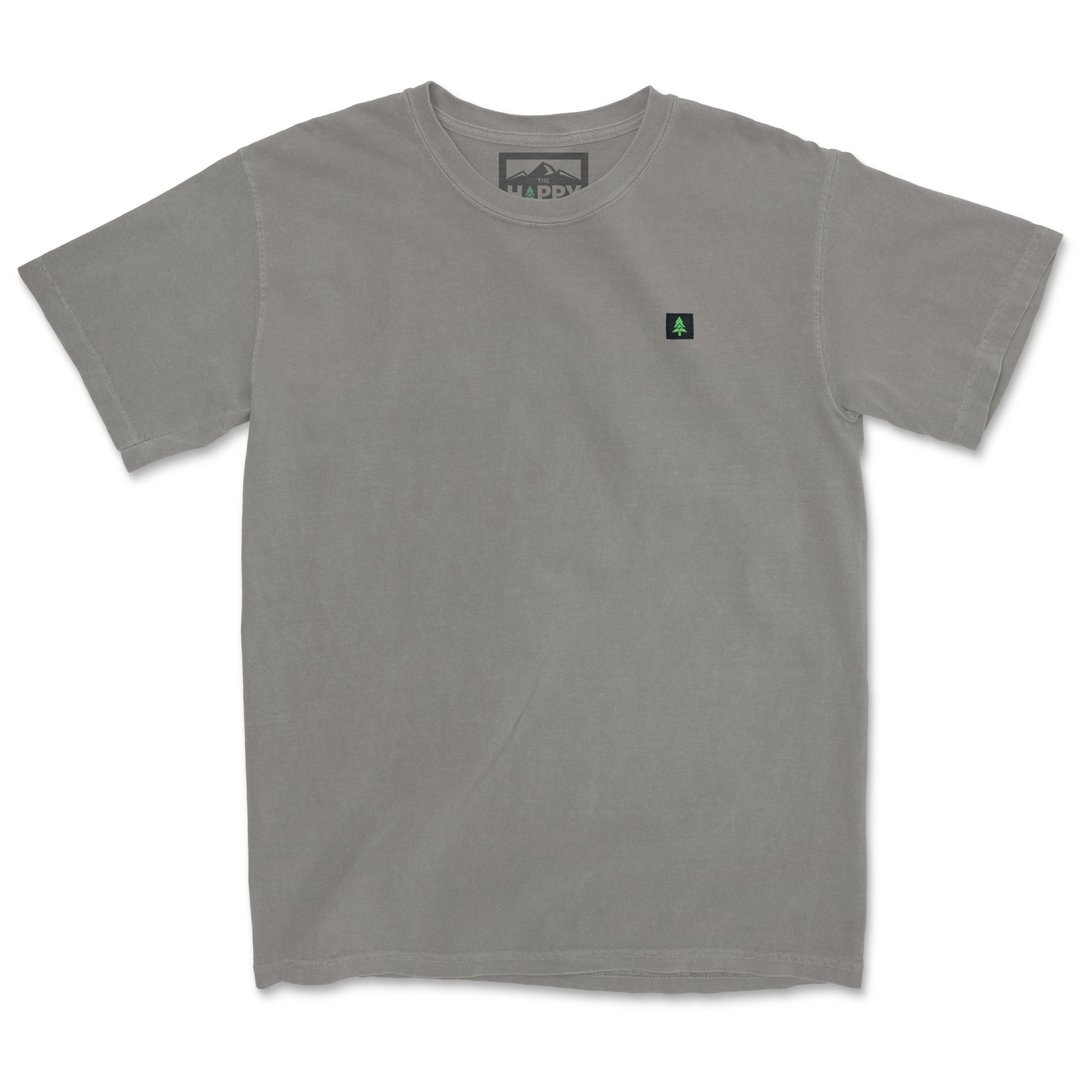 Mountain-Tree Label Heavyweight Pigment-Dyed Tee - The Happy Clothing Company