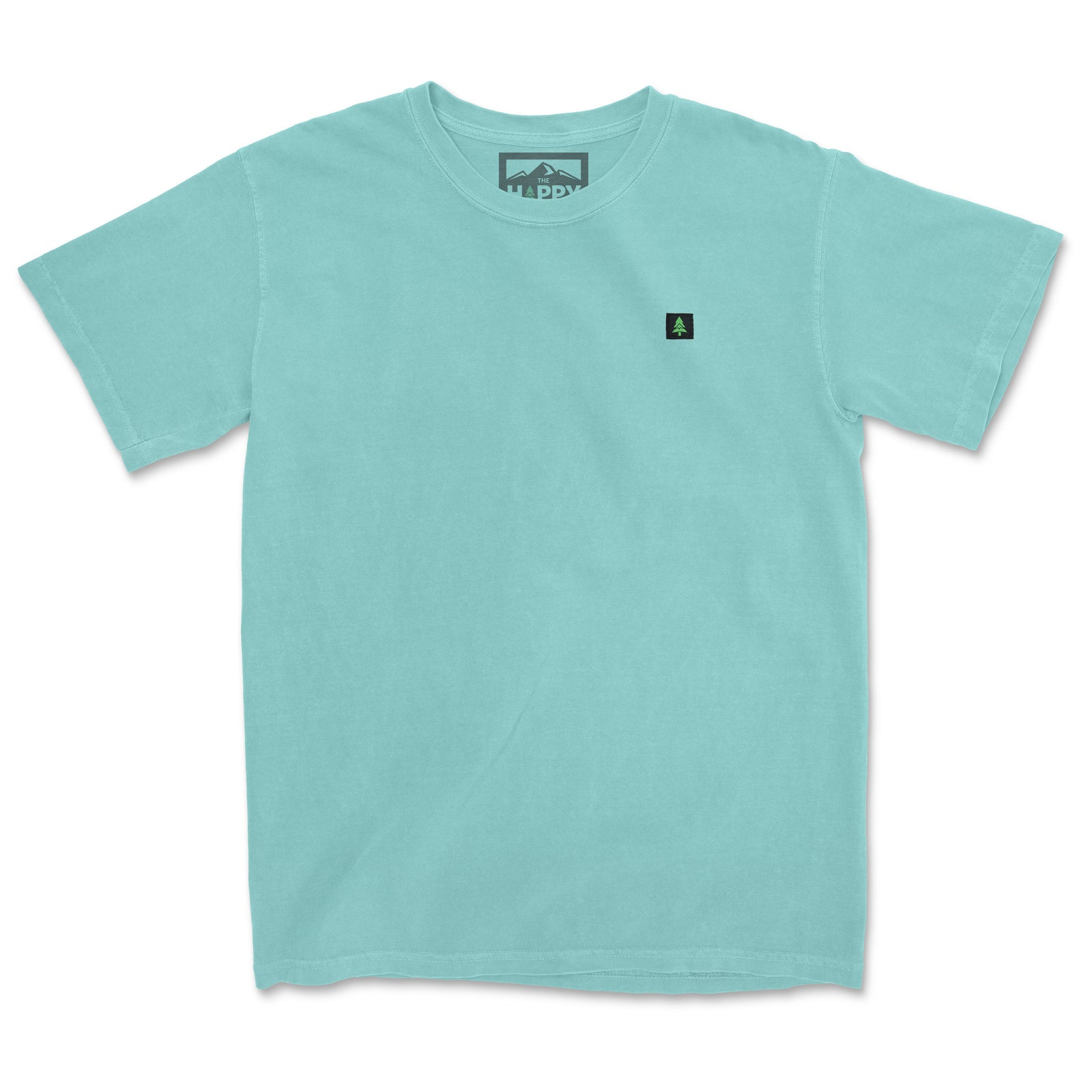 Mountain-Tree Label Heavyweight Pigment-Dyed Tee - The Happy Clothing Company