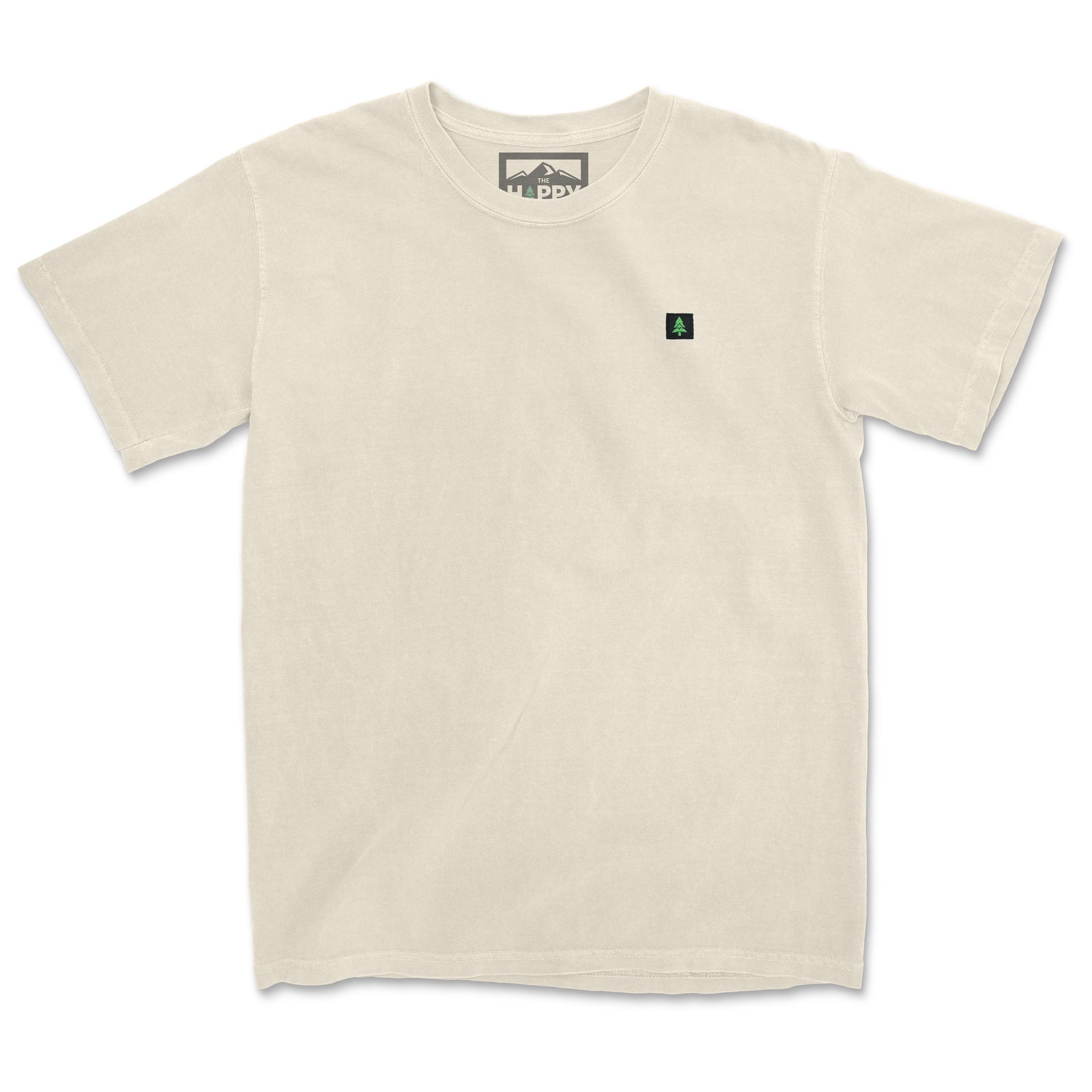 Mountain-Tree Label Heavyweight Pigment-Dyed Tee - The Happy Clothing Company