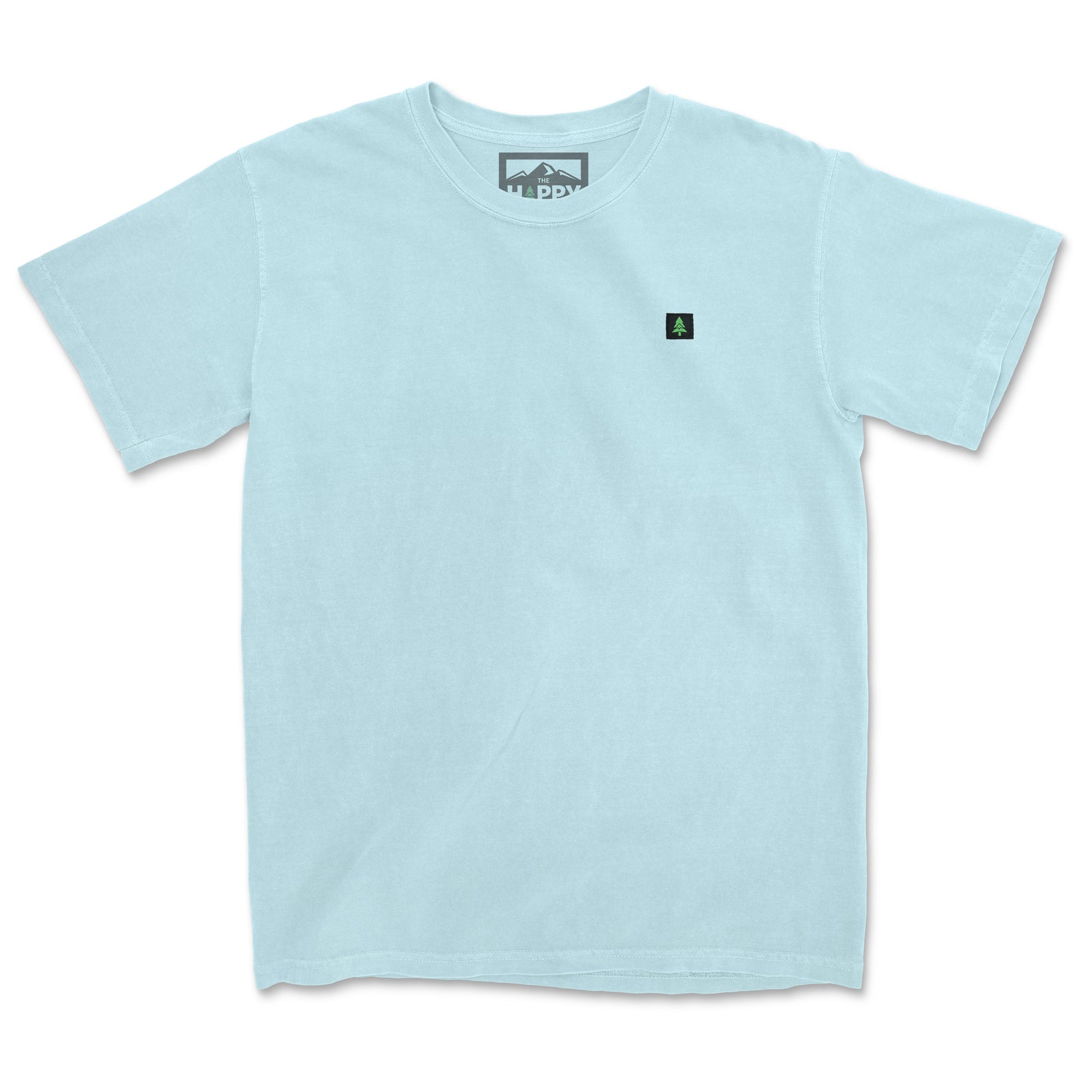 Mountain-Tree Label Heavyweight Pigment-Dyed Tee - The Happy Clothing Company