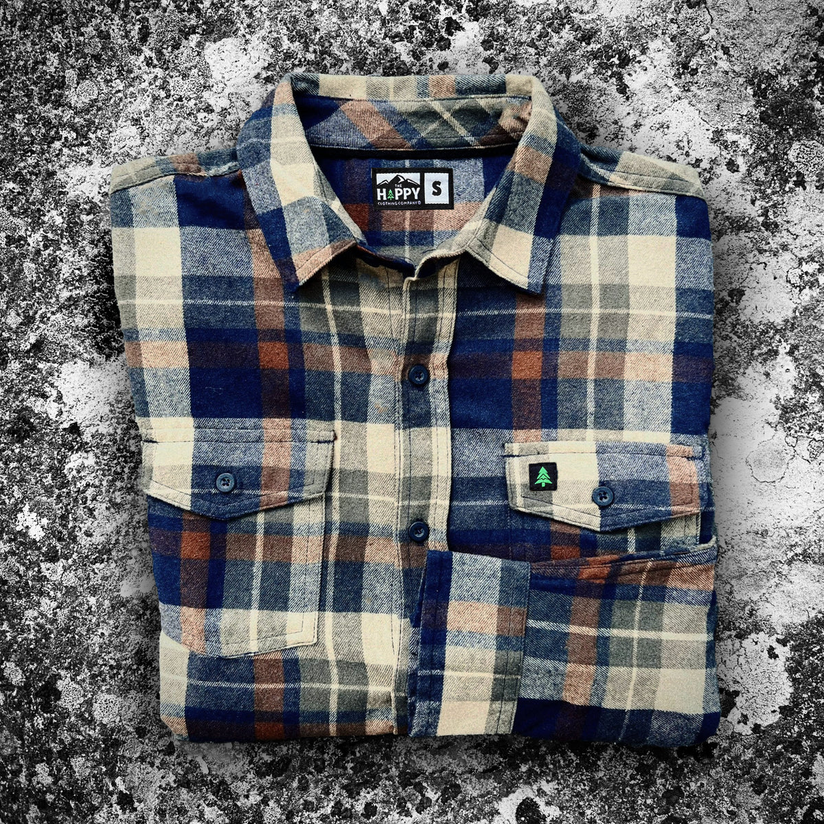 Basecamp Plaid Flannel Alpine Lake Edition 🍁  | SLIM FIT | - The Happy Clothing Company
