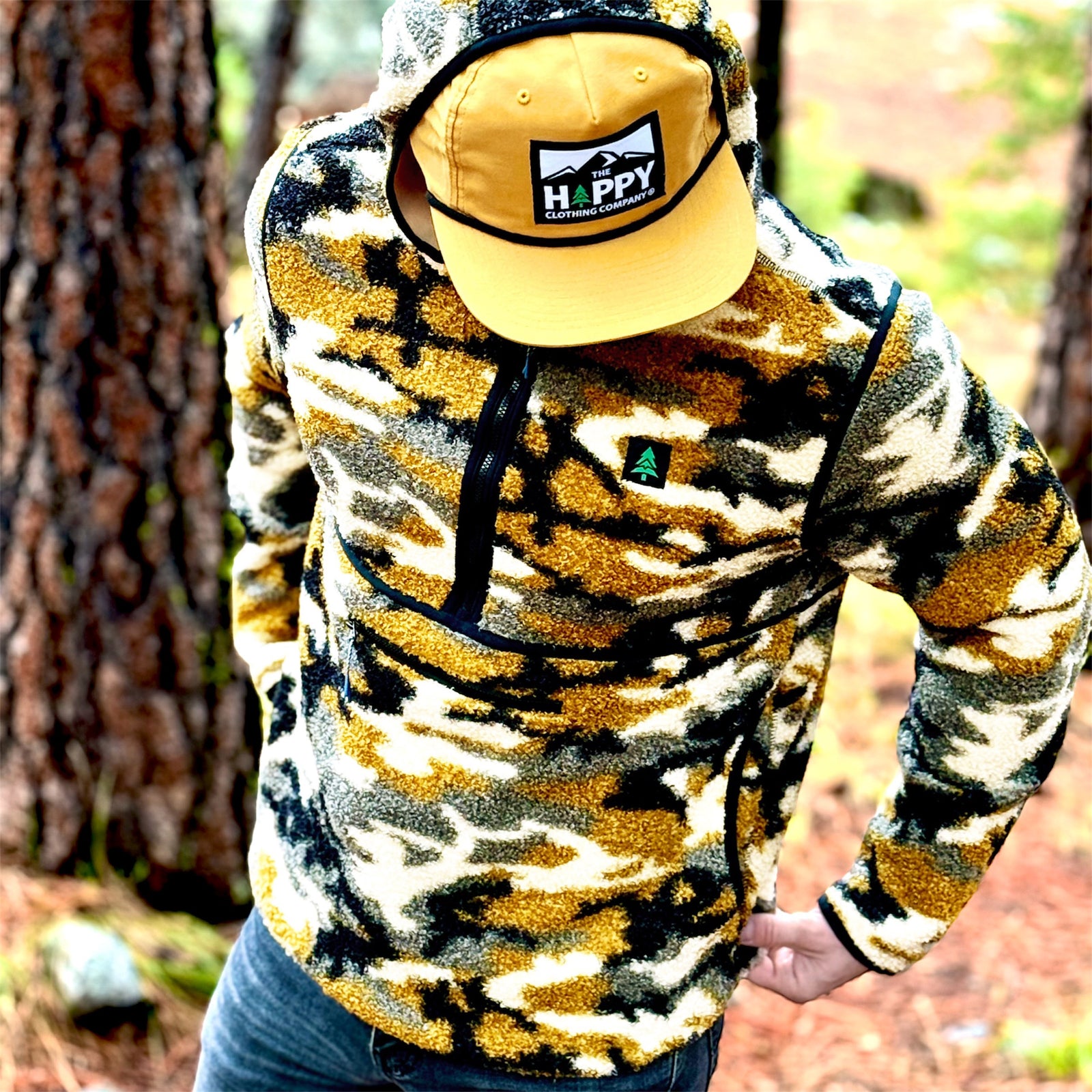 Men's Half Zip Sherpa Hoodie - The Happy Clothing Company