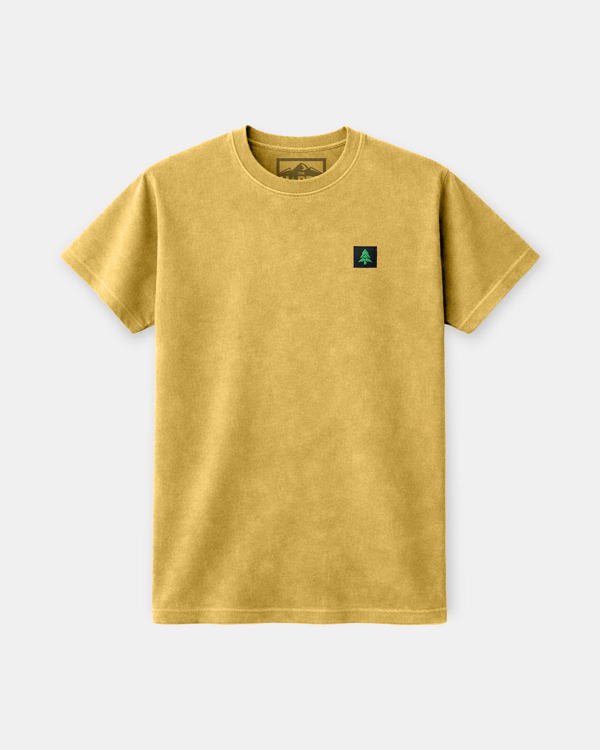 Mountain-Tree Label Nature-Dyed Tee - The Happy Clothing Company