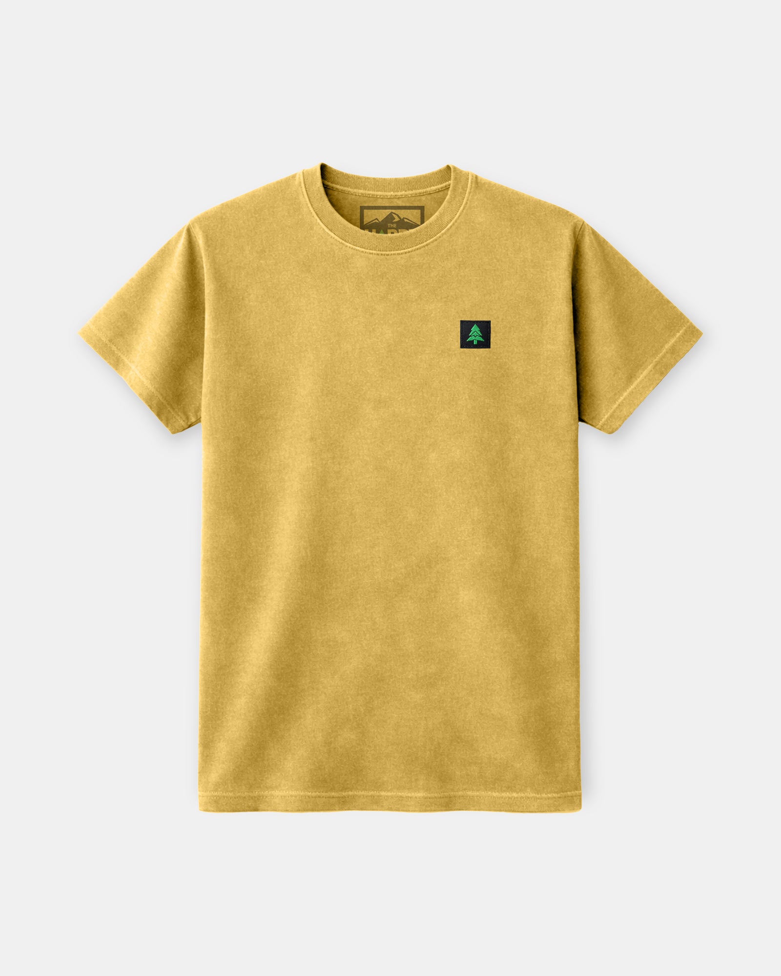 Mountain-Tree Label Nature-Dyed Tee - The Happy Clothing Company