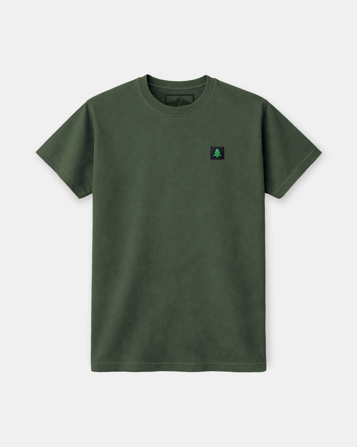Mountain-Tree Label Nature-Dyed Tee - The Happy Clothing Company