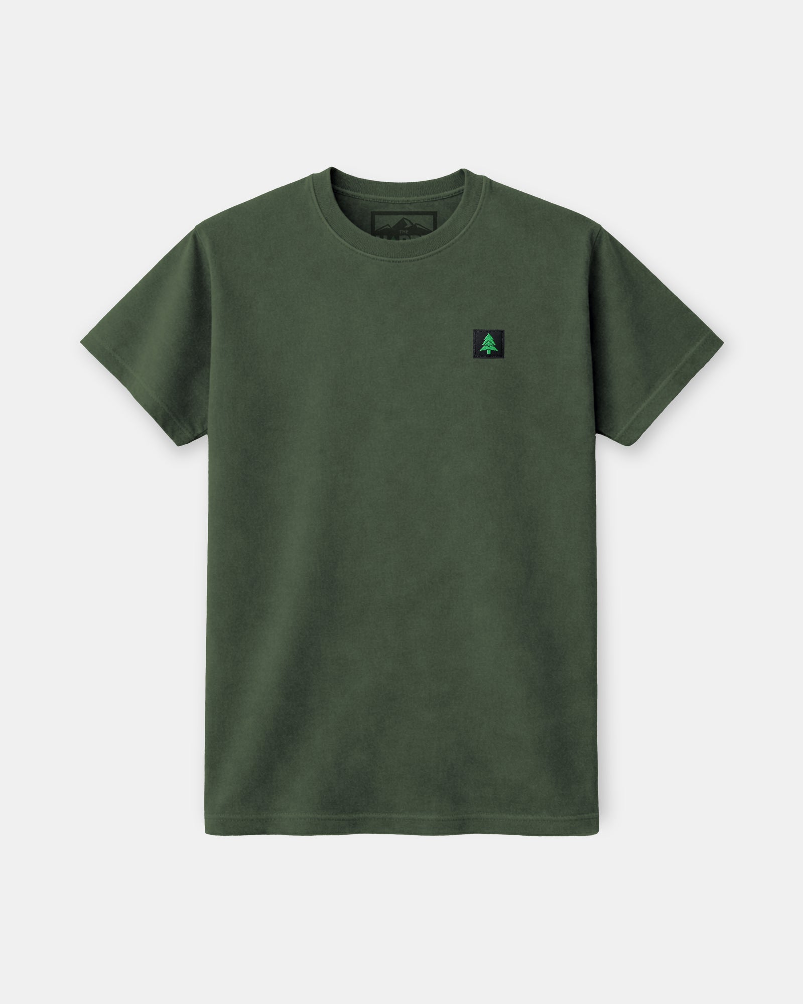 Mountain-Tree Label Nature-Dyed Tee - The Happy Clothing Company