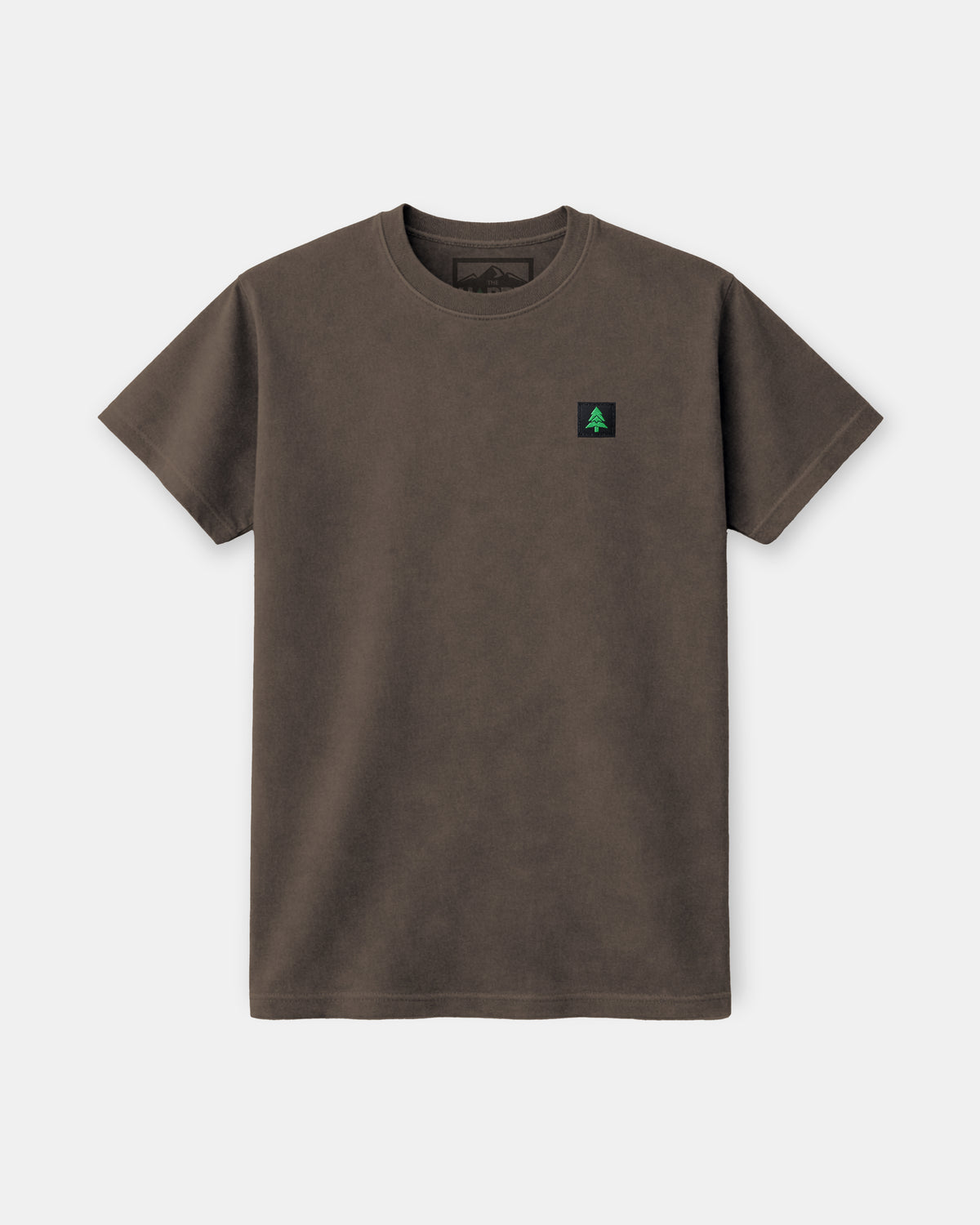 Mountain-Tree Label Nature-Dyed Tee - The Happy Clothing Company