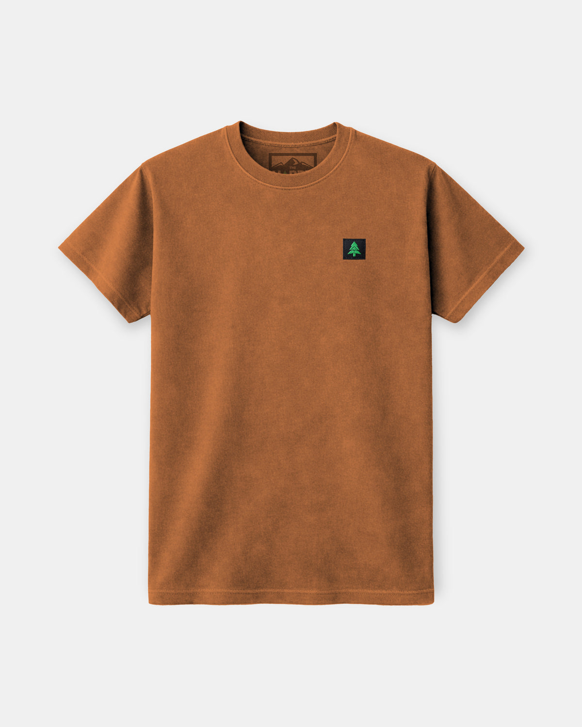 Mountain-Tree Label Nature-Dyed Tee - The Happy Clothing Company