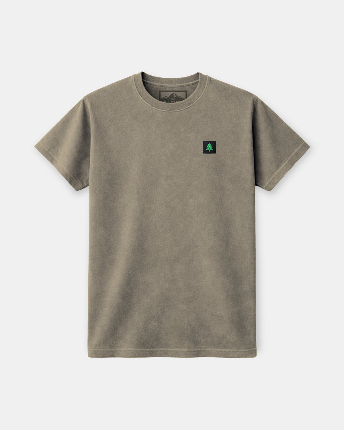 Mountain-Tree Label Nature-Dyed Tee - The Happy Clothing Company