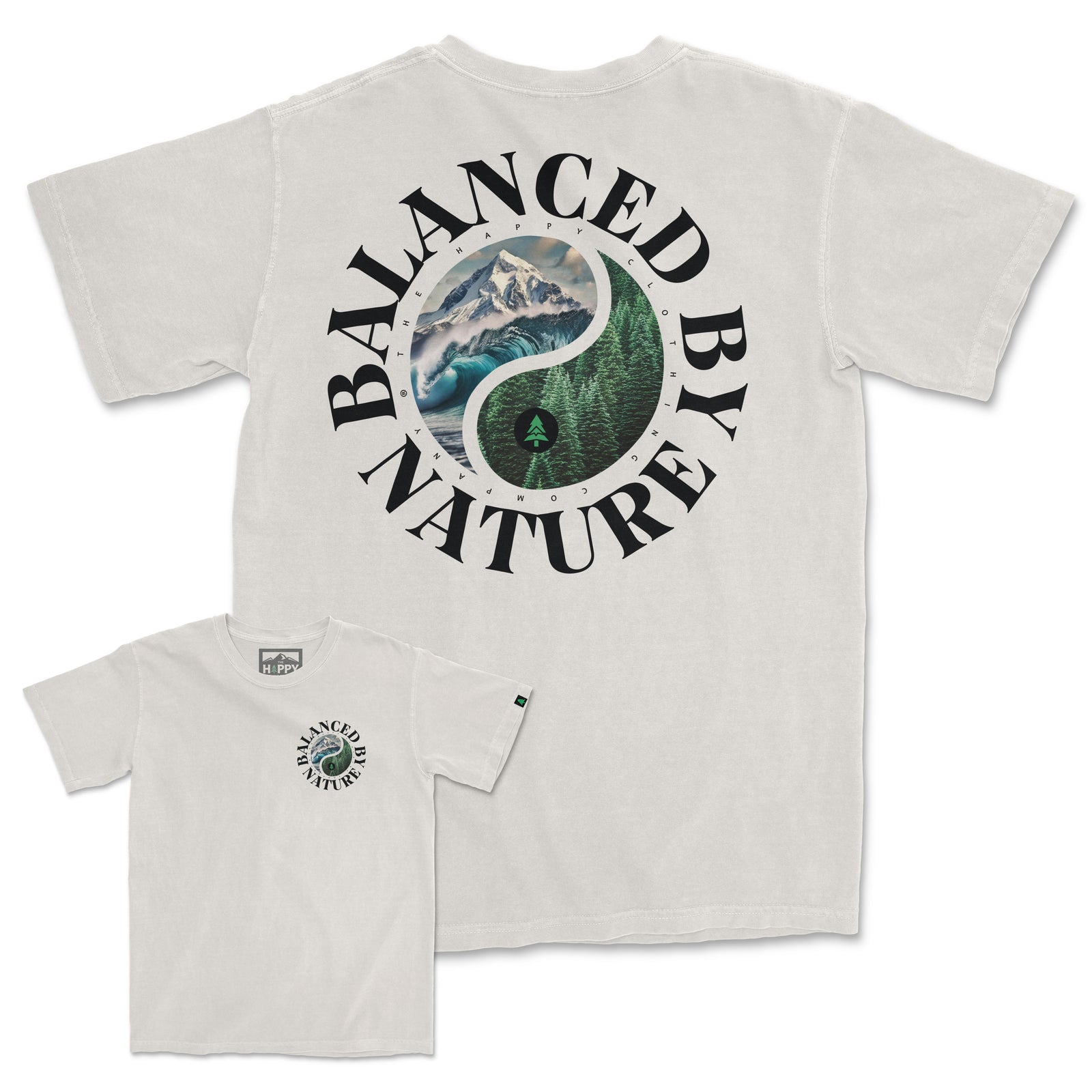 Balanced By Nature Vintage Tee | Oversized Heavyweight | - The Happy Clothing Company