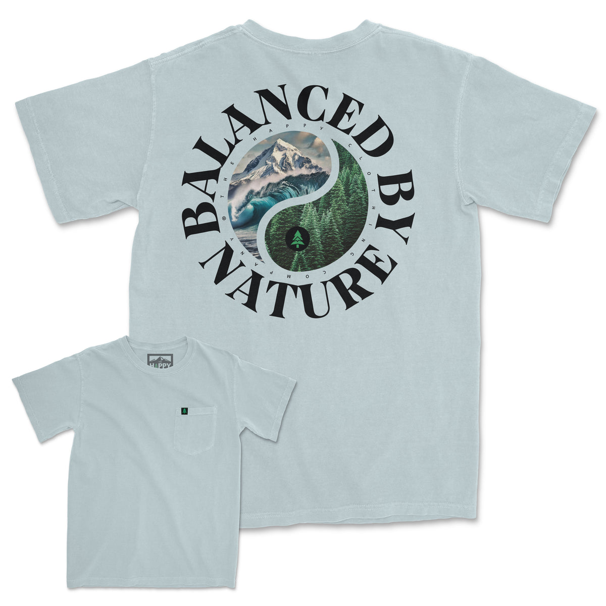 Balanced By Nature Pigment-Dyed Pocket T-Shirt - The Happy Clothing Company