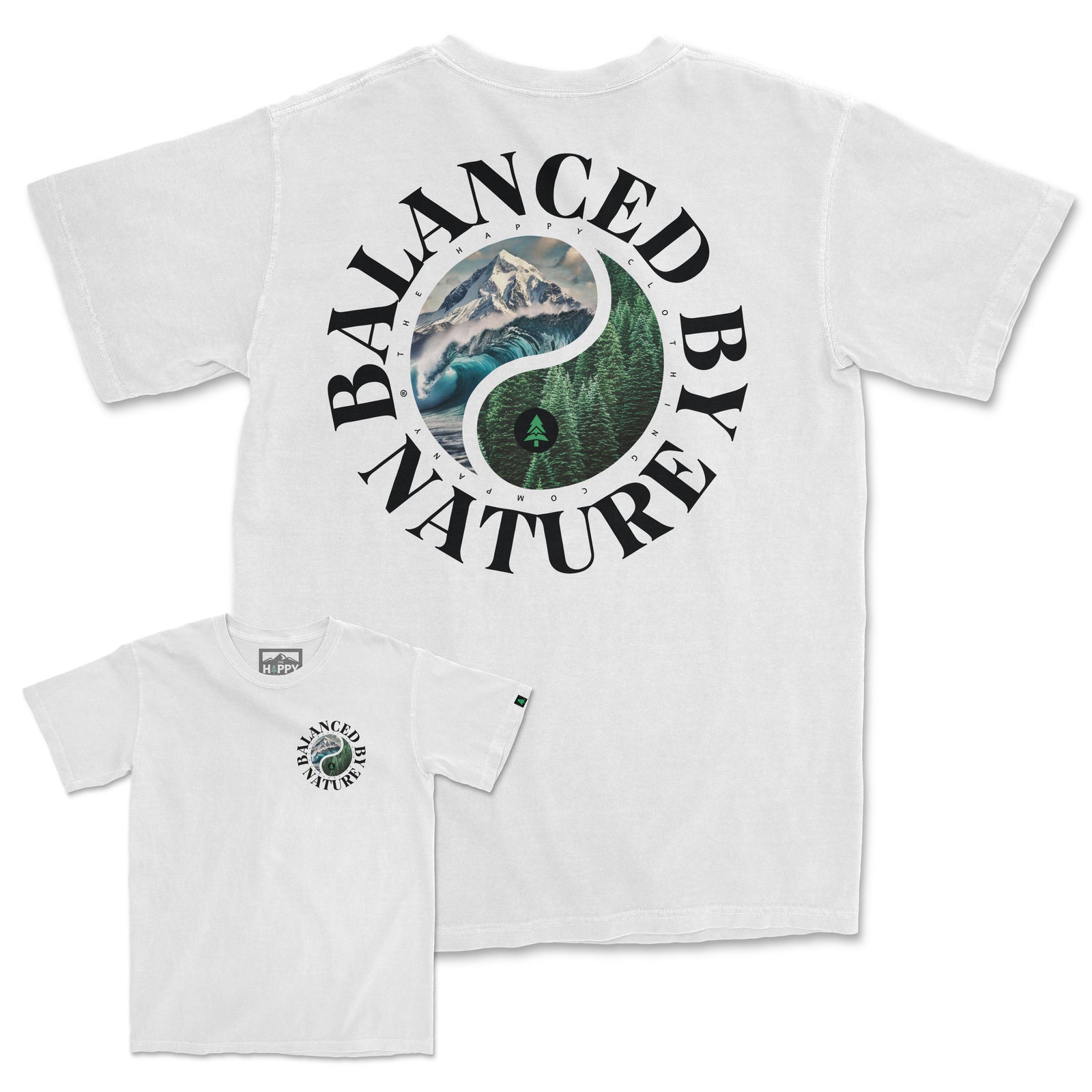Balanced By Nature Vintage Tee | Oversized Heavyweight | - The Happy Clothing Company
