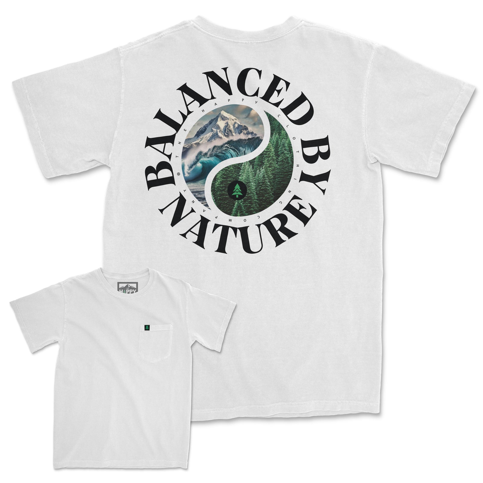 Balanced By Nature Pigment-Dyed Pocket T-Shirt - The Happy Clothing Company