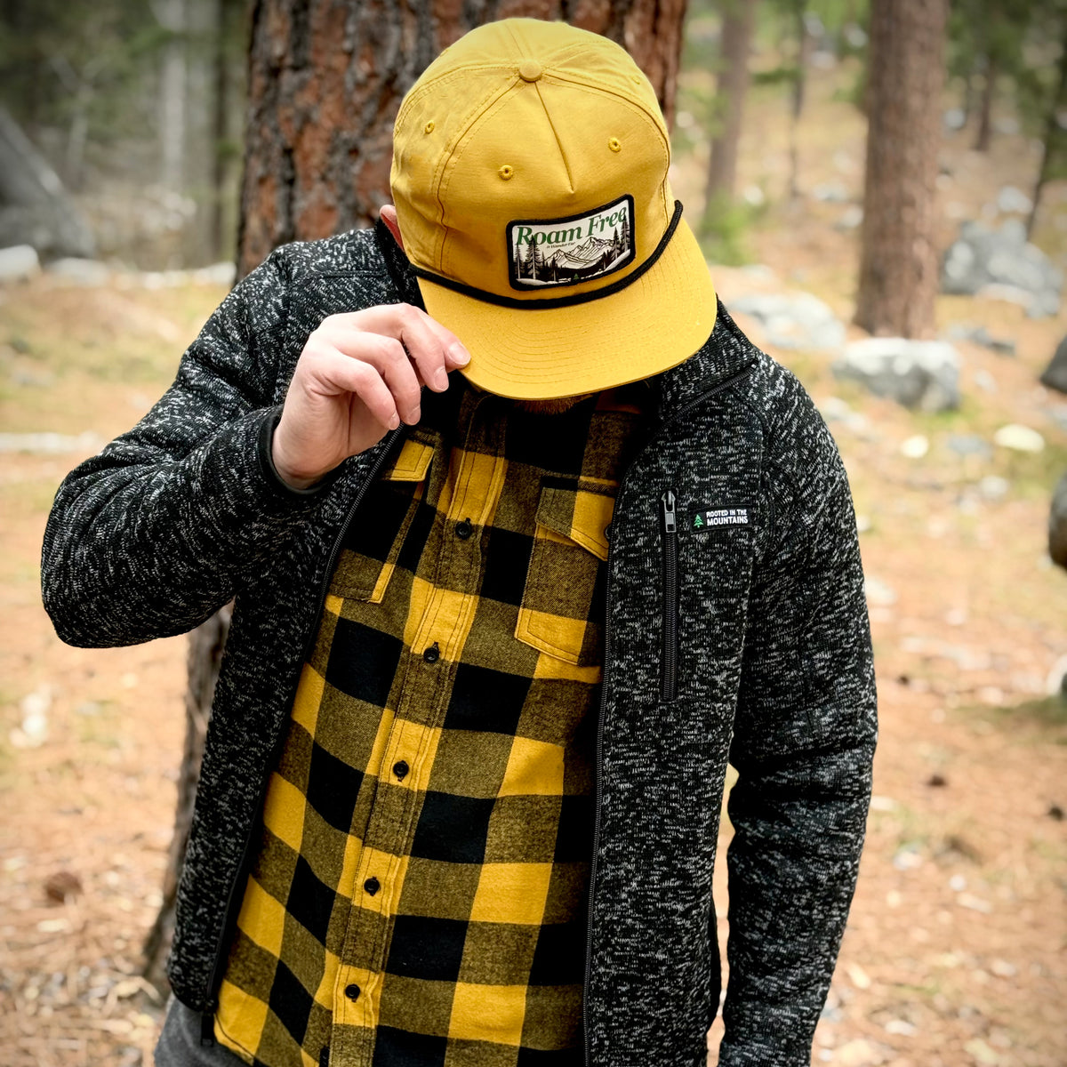 Alpine Knit Full Zip Jacket w / Rooted In The Mountains Label - The Happy Clothing Company