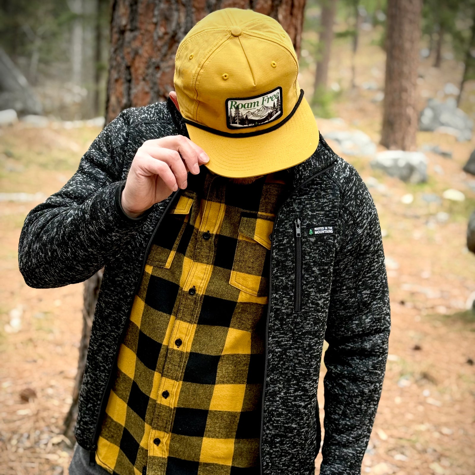Alpine Knit Full Zip Jacket w / Rooted In The Mountains Label - The Happy Clothing Company