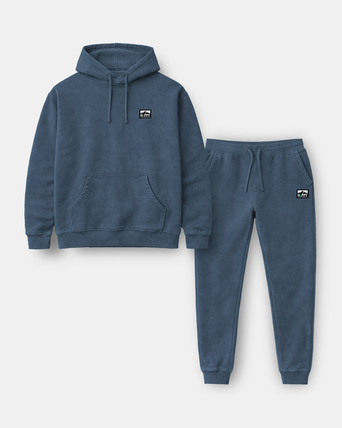 Nature-Dyed Full Sweatsuit w / Logo Label - The Happy Clothing Company