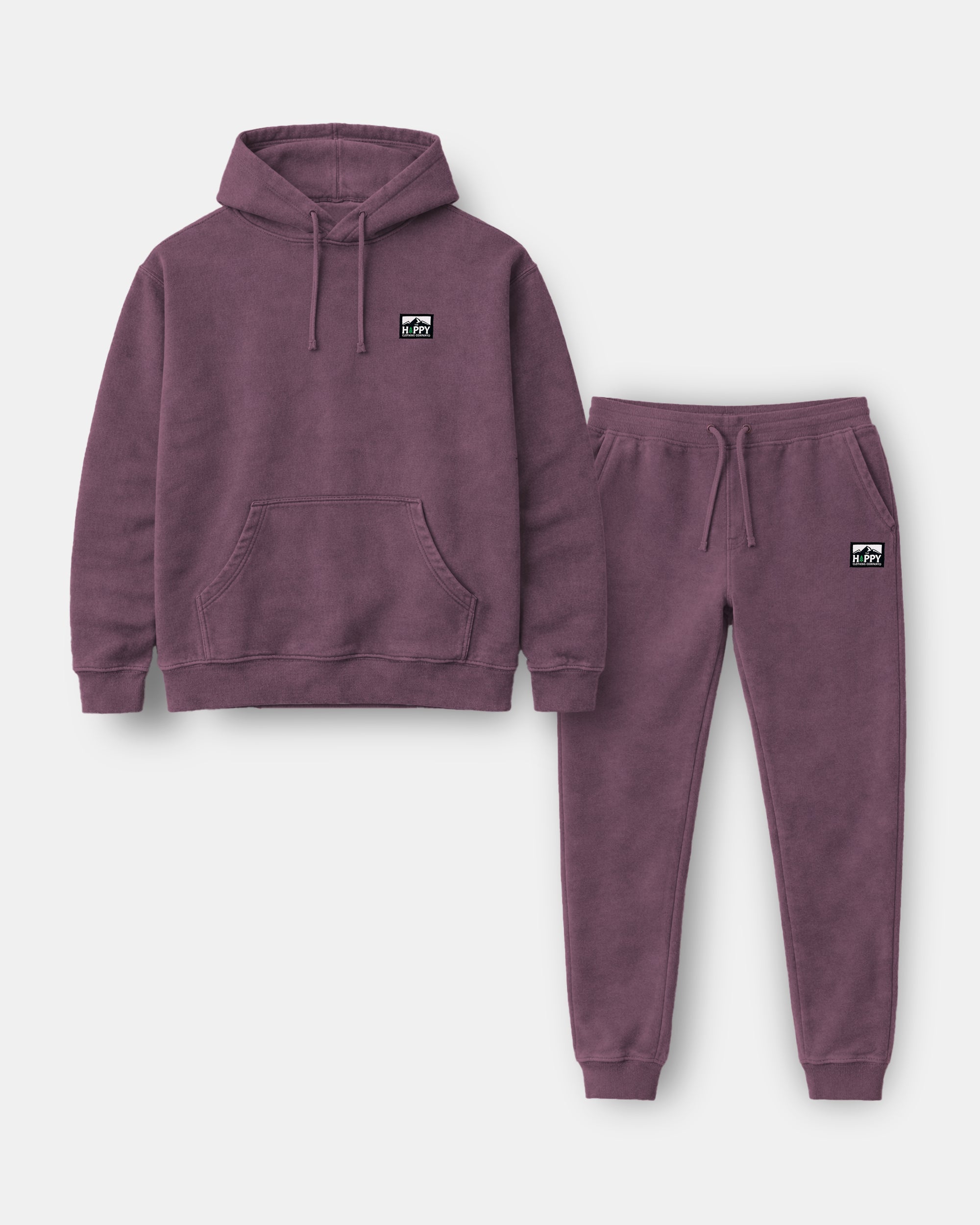 Nature-Dyed Full Sweatsuit w / Logo Label
