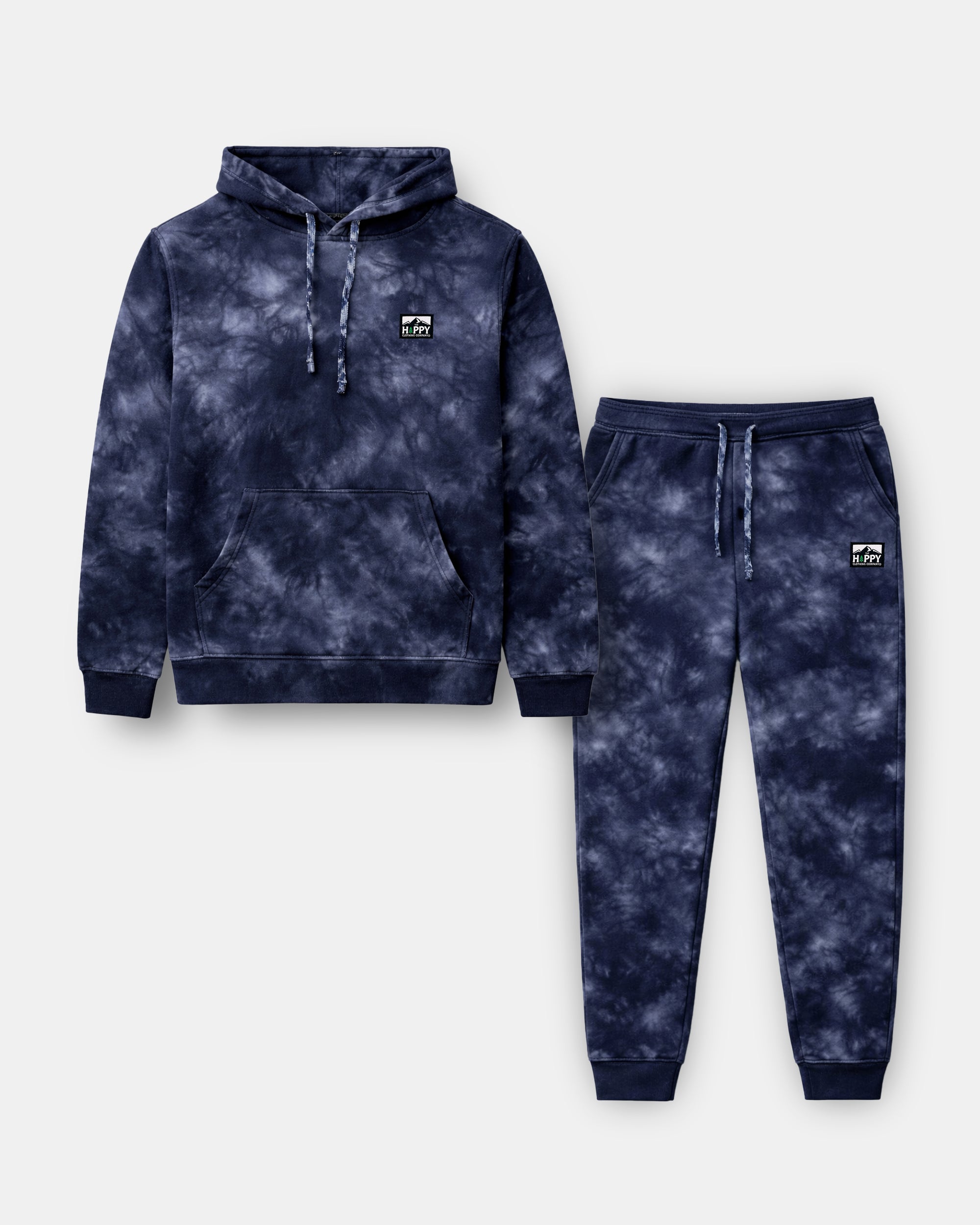 blue tie dye sweat suit