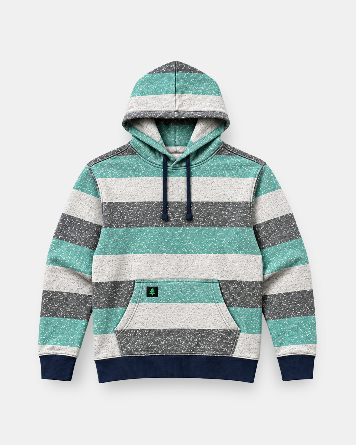 Oceanside Fleece Mid-weight Hoodie w/ Mountain Tree