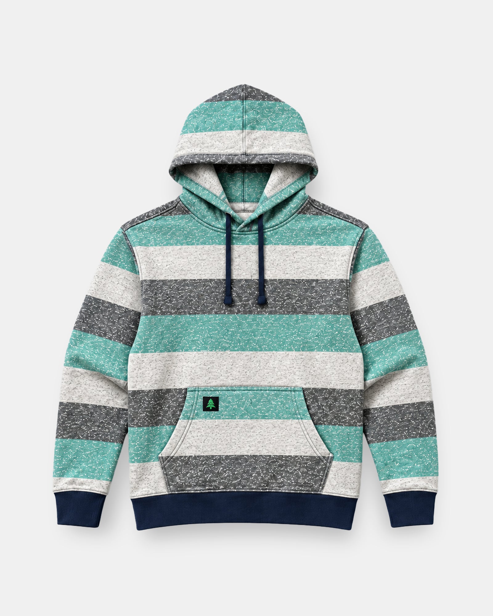 Oceanside Fleece Mid-weight Hoodie w/ Mountain Tree