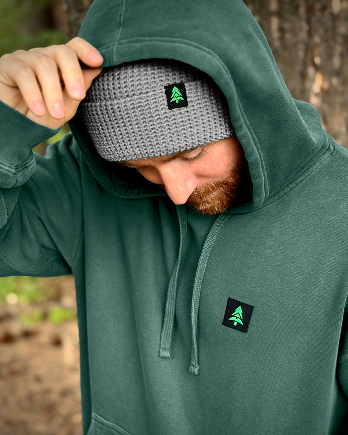 Mountain-Tree Label Nature-Dyed Unisex Hoodie