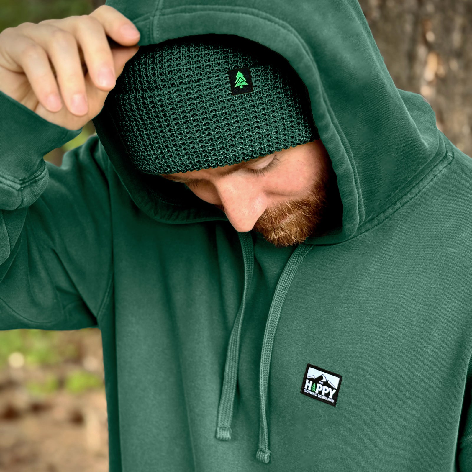 Logo Label Nature-Dyed Unisex Hoodie - The Happy Clothing Company