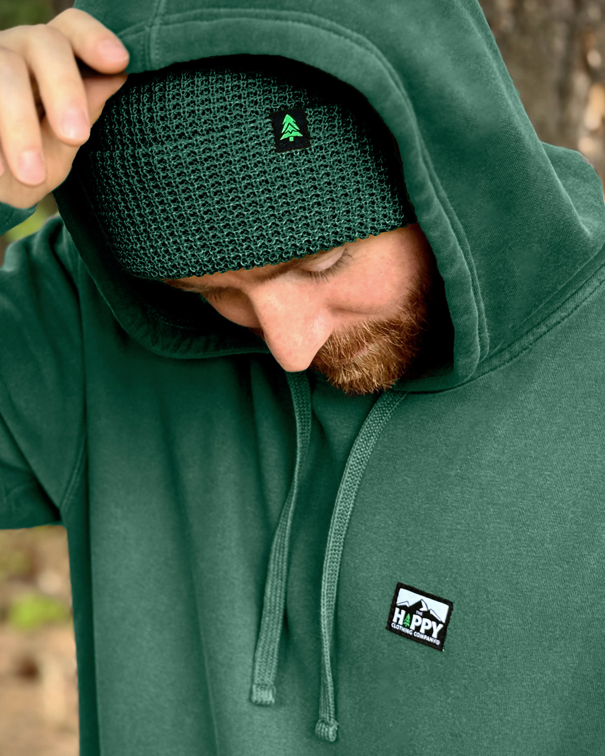 Logo Label Nature-Dyed Unisex Hoodie - The Happy Clothing Company