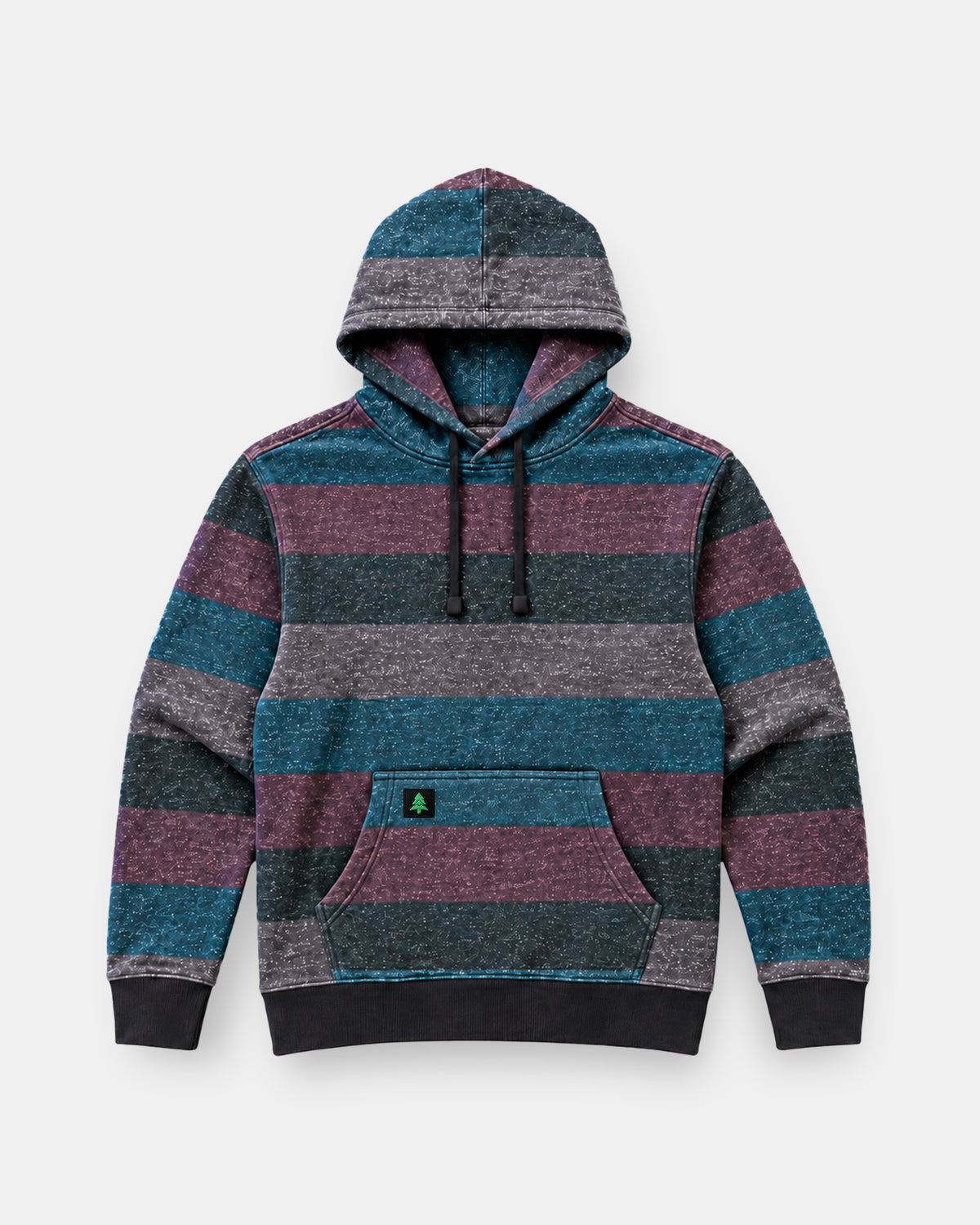 Oceanside Fleece Mid-weight Hoodie w/ Mountain Tree