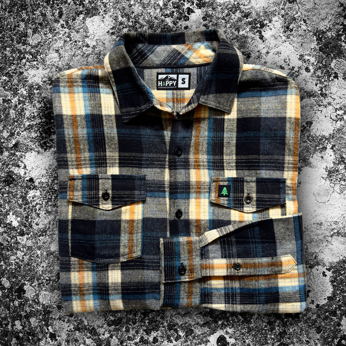 Basecamp Plaid Flannel Fall Edition 🍁  | SLIM FIT | W / Mountain Tree - The Happy Clothing Company