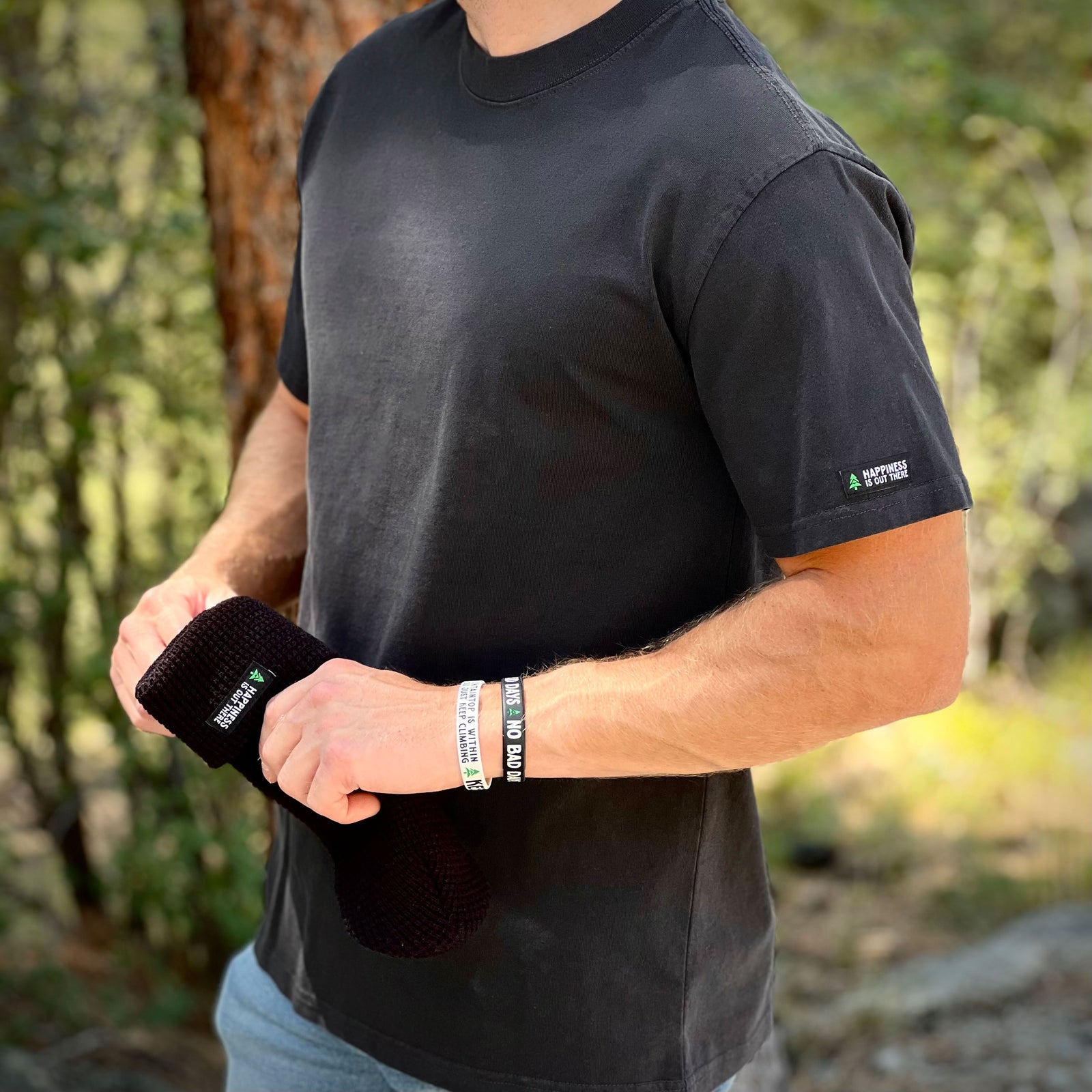 Happiness Is Out There Label Faded Tee | Oversized Heavyweight | - The Happy Clothing Company