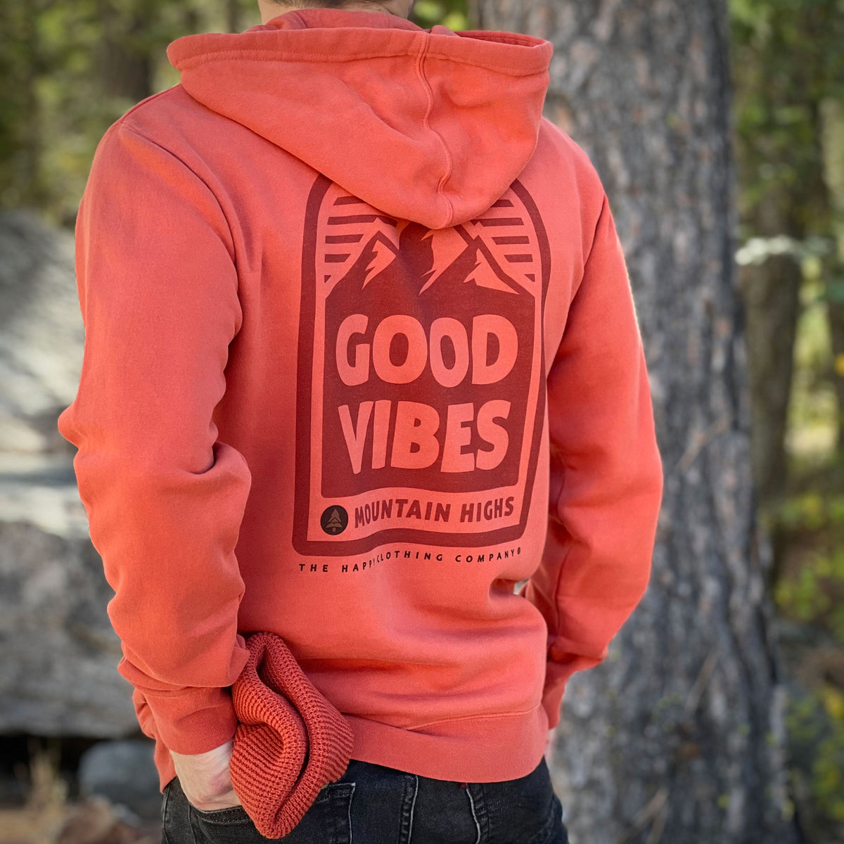 Good Vibes &amp; Mountain Highs Nature-Dyed Unisex Hoodie