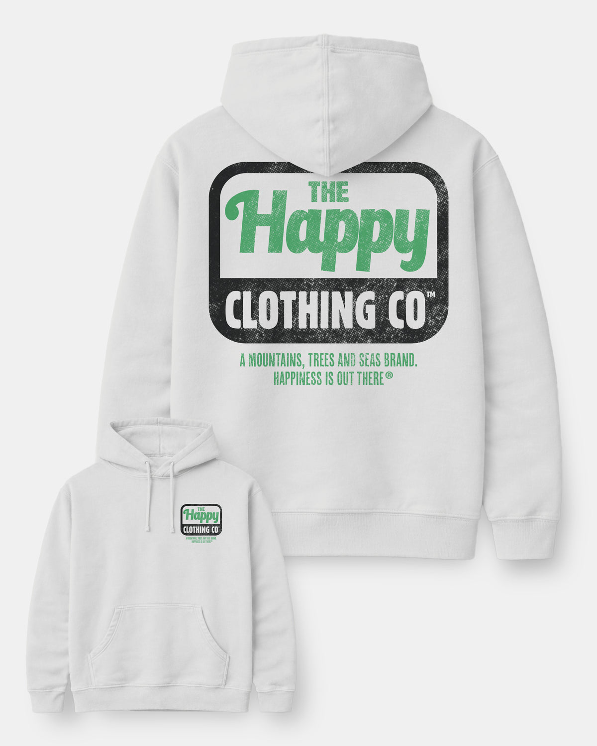 Vintage Happy Co. Logo Nature-Dyed Unisex Hoodie - The Happy Clothing Company