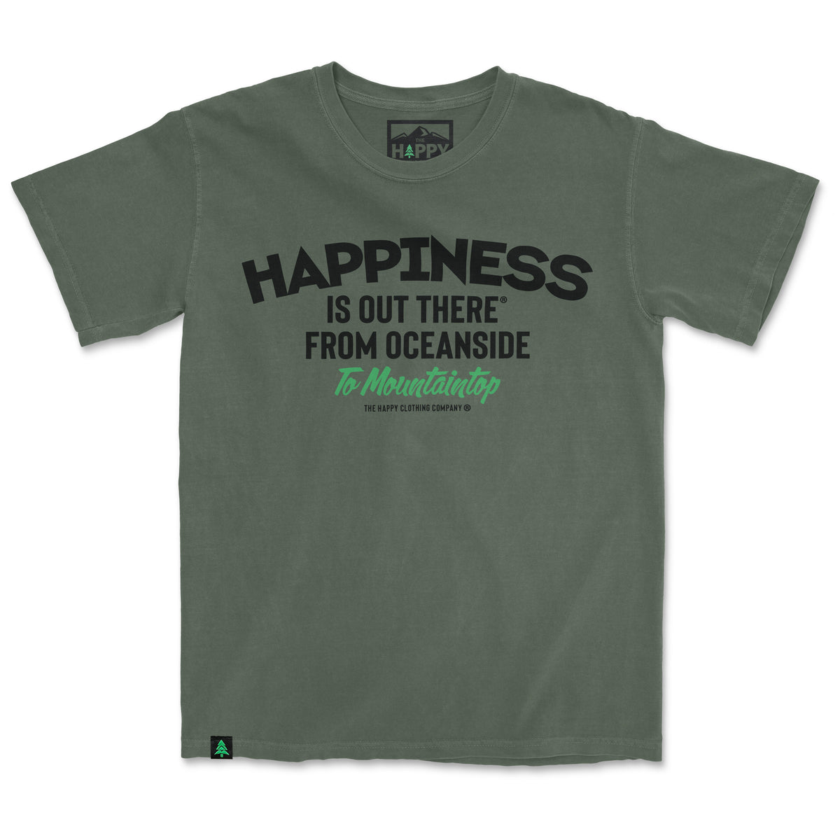 Happiness Is Out There Nature-Dyed Tee - The Happy Clothing Company