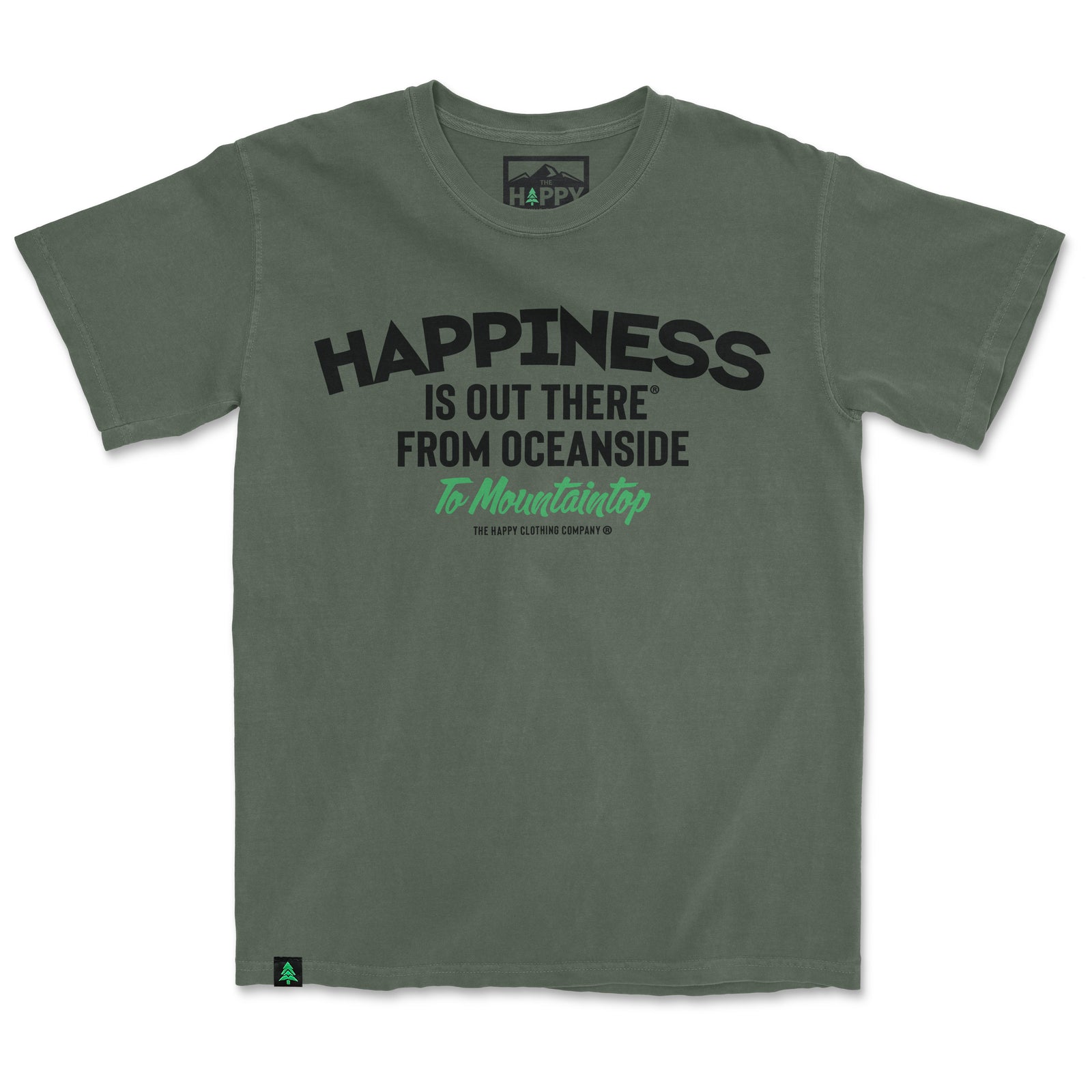 Happiness Is Out There Nature-Dyed Tee - The Happy Clothing Company