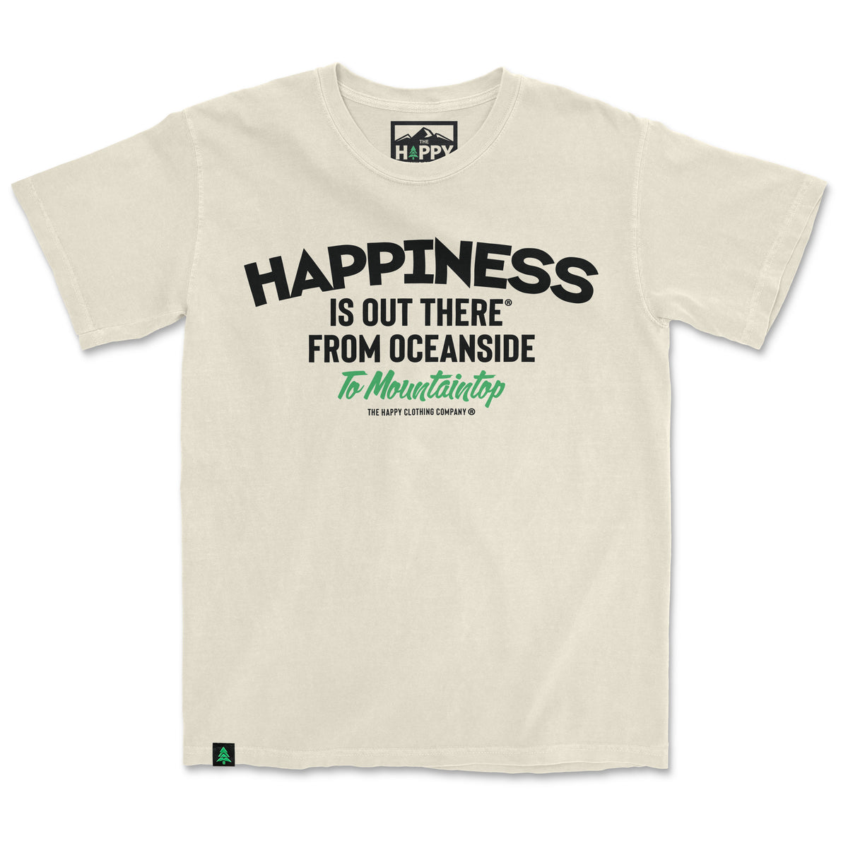 Happiness Is Out There Nature-Dyed Tee - The Happy Clothing Company