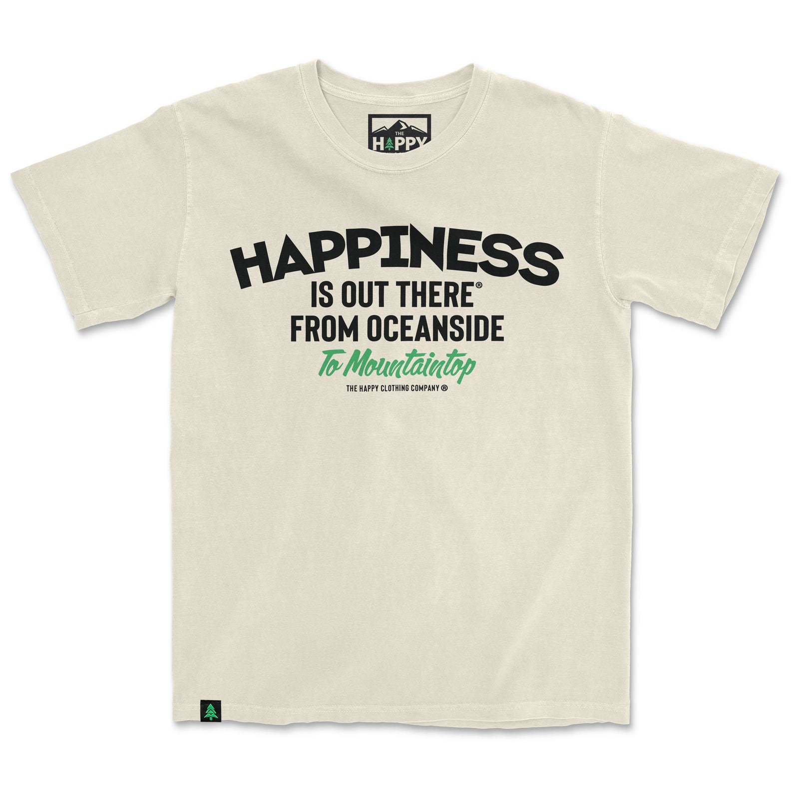 Happiness Is Out There Nature-Dyed Tee - The Happy Clothing Company