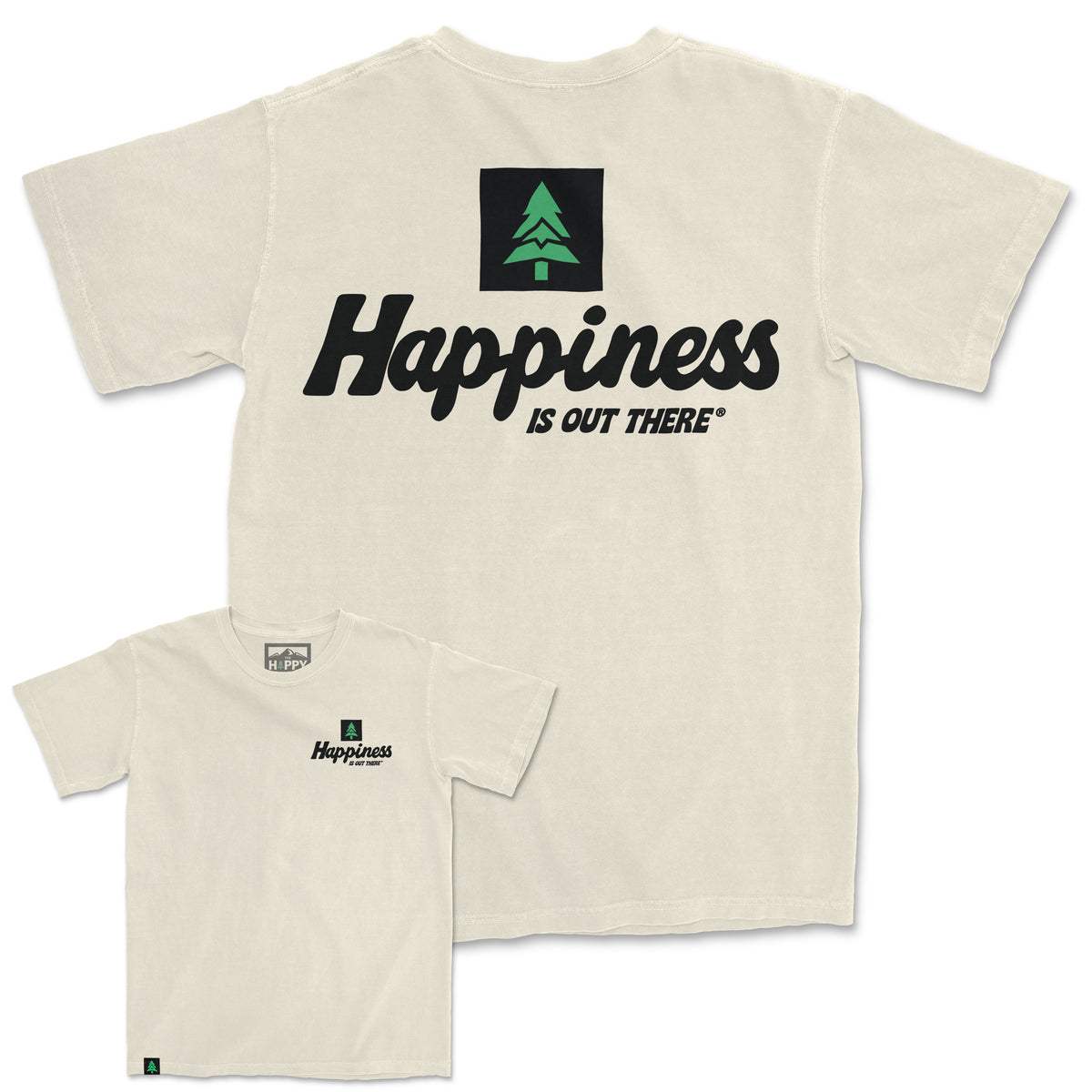 Happiness Is Out There Nature-Dyed Tee - The Happy Clothing Company