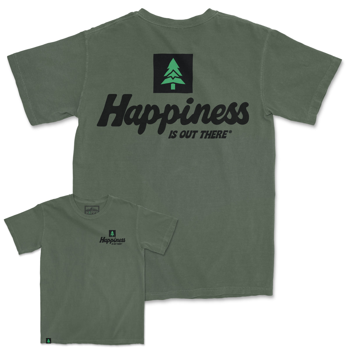 Happiness Is Out There Nature-Dyed Tee - The Happy Clothing Company