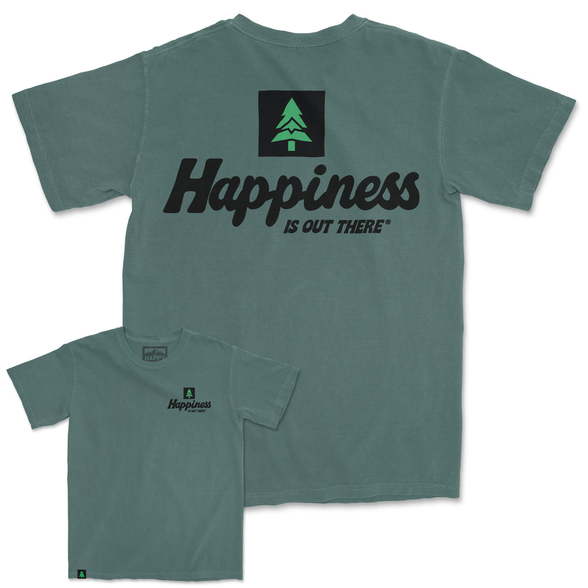 Happiness Is Out There Nature-Dyed Tee - The Happy Clothing Company