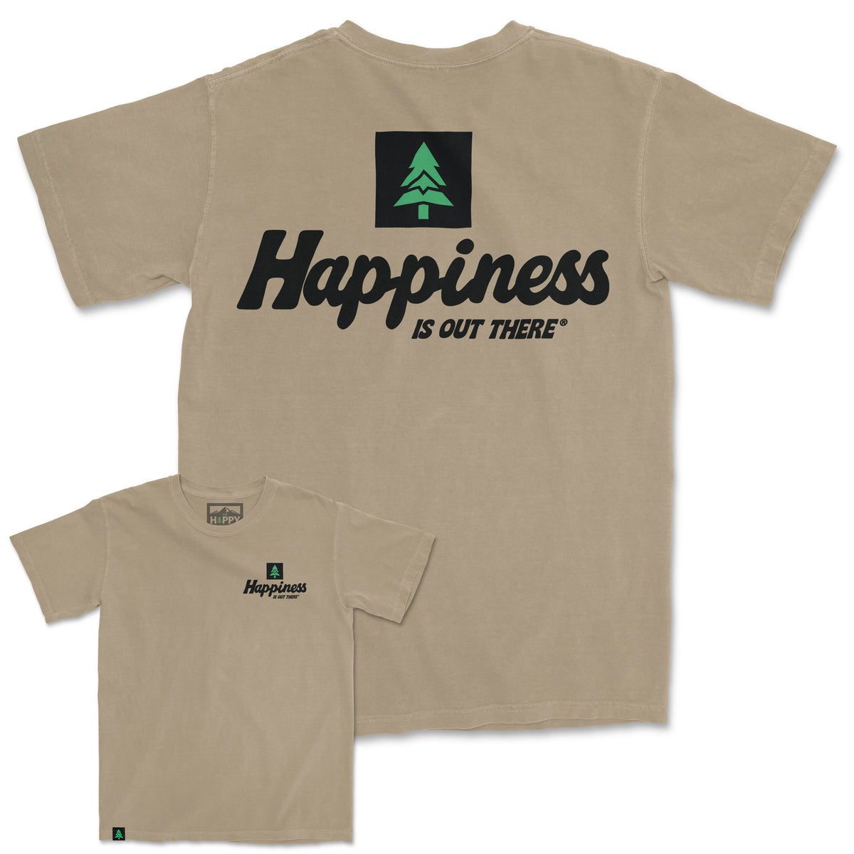 Happiness Is Out There Nature-Dyed Tee - The Happy Clothing Company