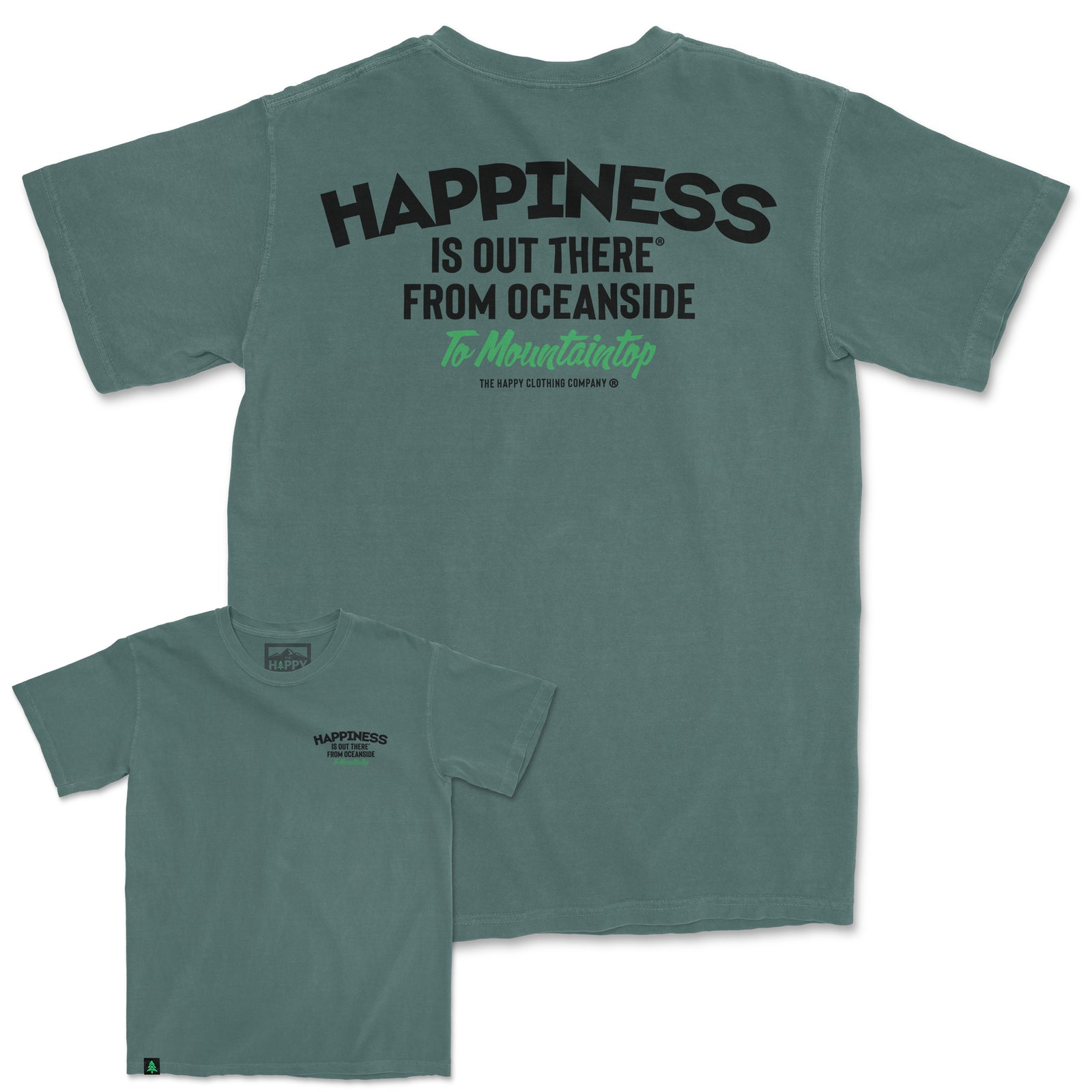 Happiness Is Out There Nature-Dyed Tee - The Happy Clothing Company