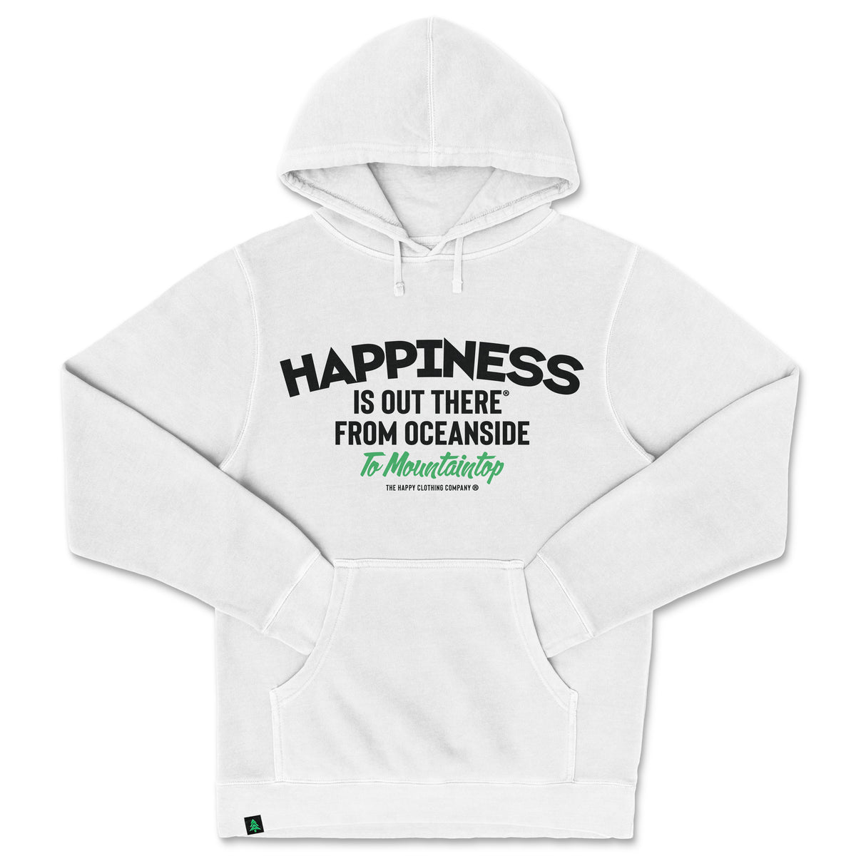 Happiness Is Out There Nature-Dyed Unisex Hoodie - The Happy Clothing Company