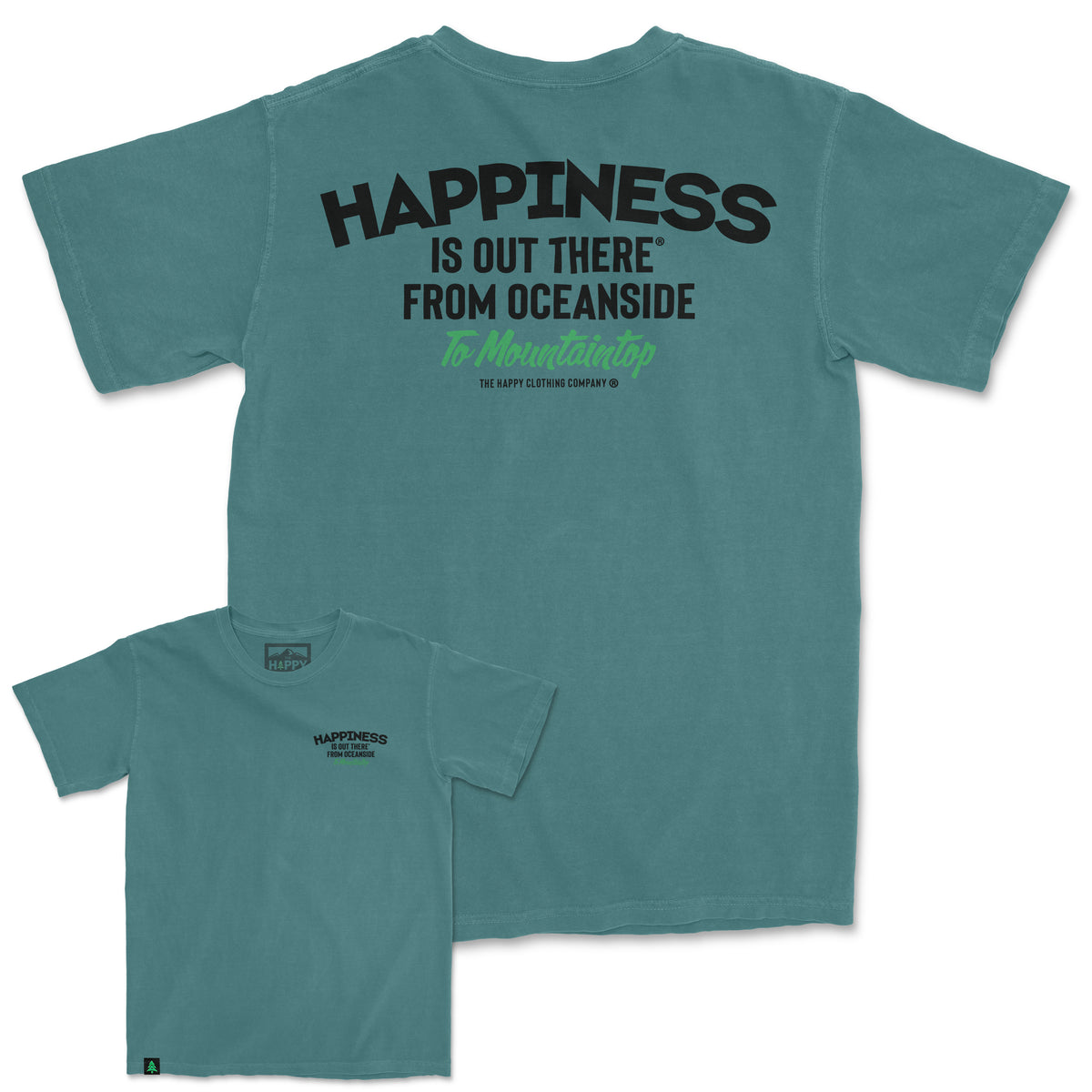 Happiness Is Out There Nature-Dyed Tee - The Happy Clothing Company
