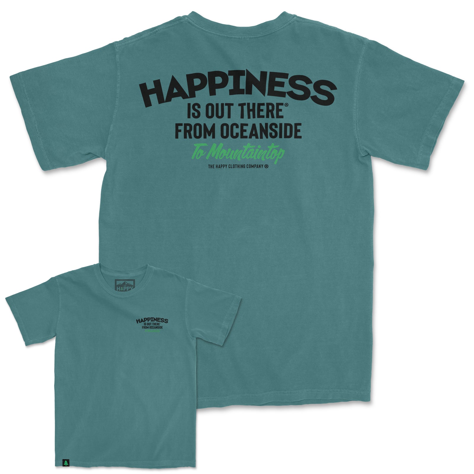 Happiness Is Out There Nature-Dyed Tee - The Happy Clothing Company