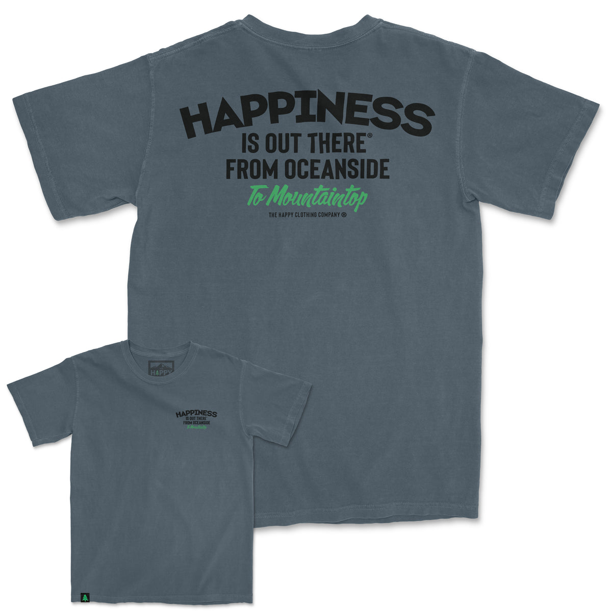 Happiness Is Out There Nature-Dyed Tee - The Happy Clothing Company